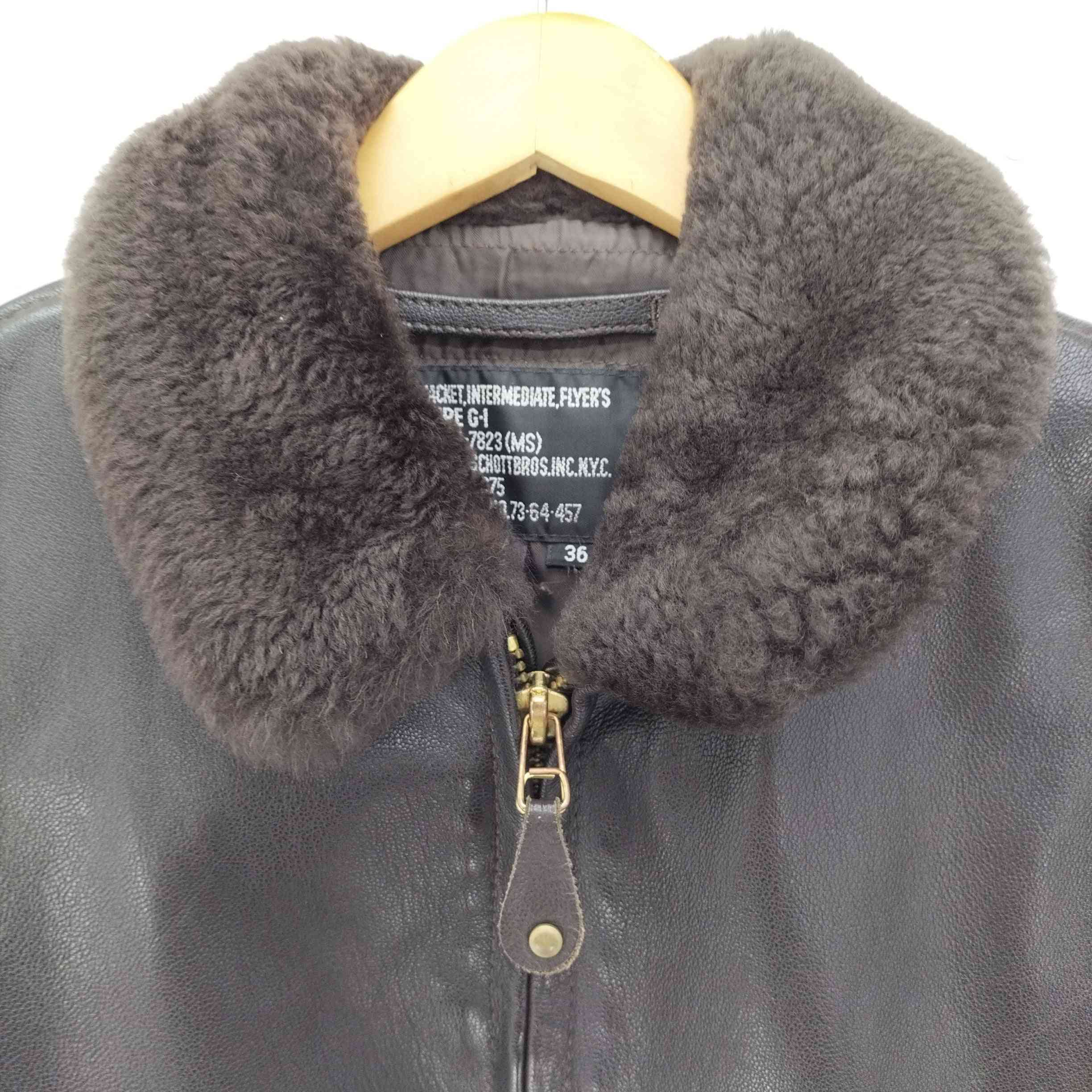 Schott 675 G-1 フライトジャケット 38サイズ 中古・古着通販】Schott (ショット) G-1フライトジャケット ベージュ