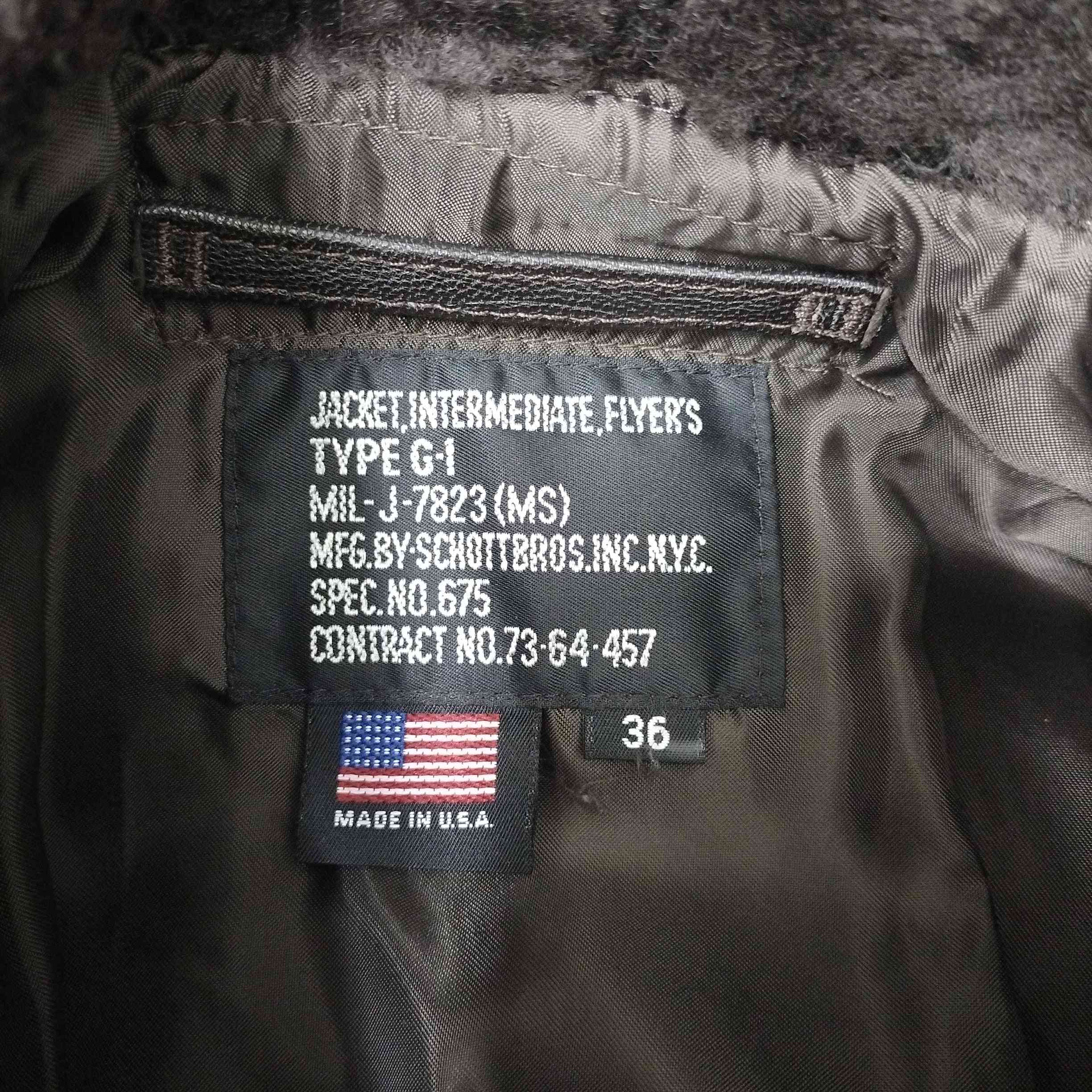 ショット Schott USA製 675 G-1 ゴートレザー フライトジャケット