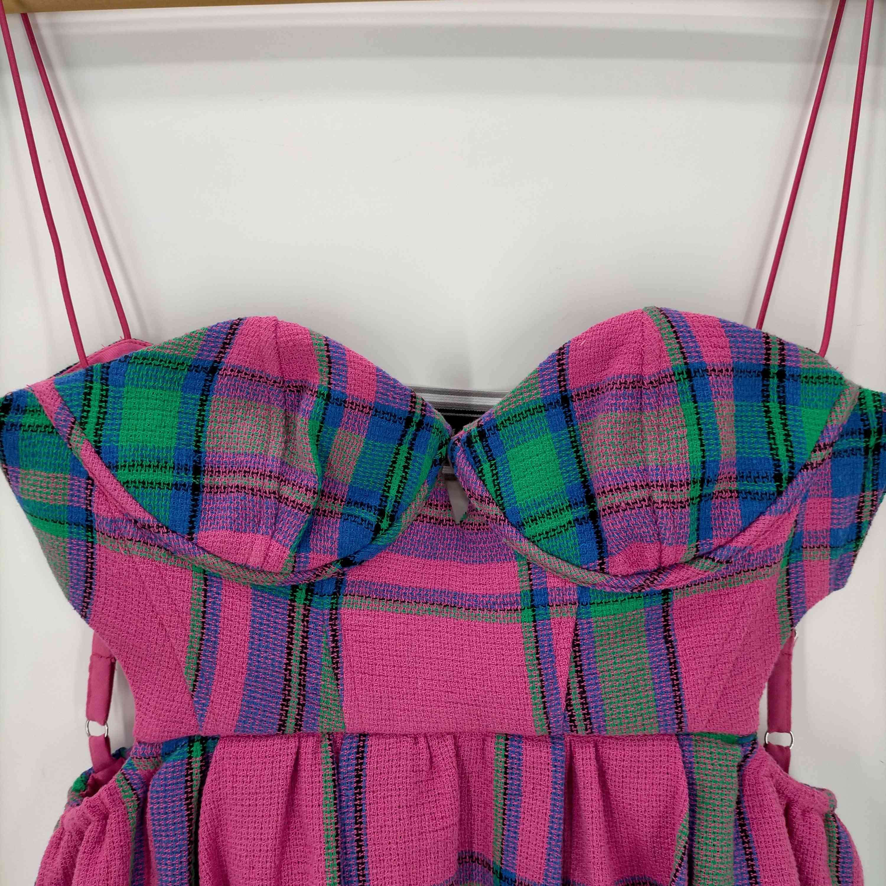 メゾンスペシャル MAISON SPECIAL カラーチェックツイードビスチェ