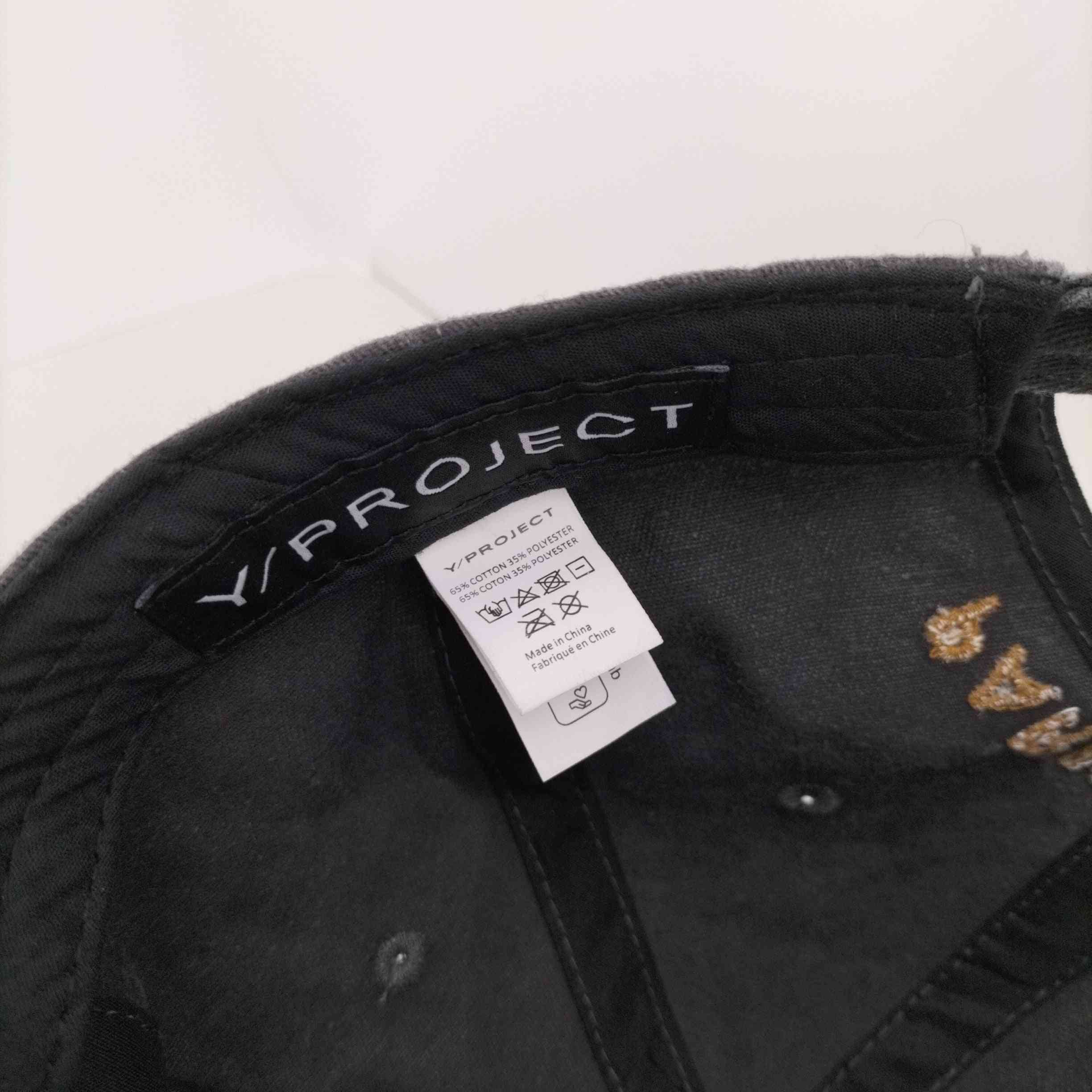ワイプロジェクト Y/PROJECT Baseball Cap Vintage Black ロゴ