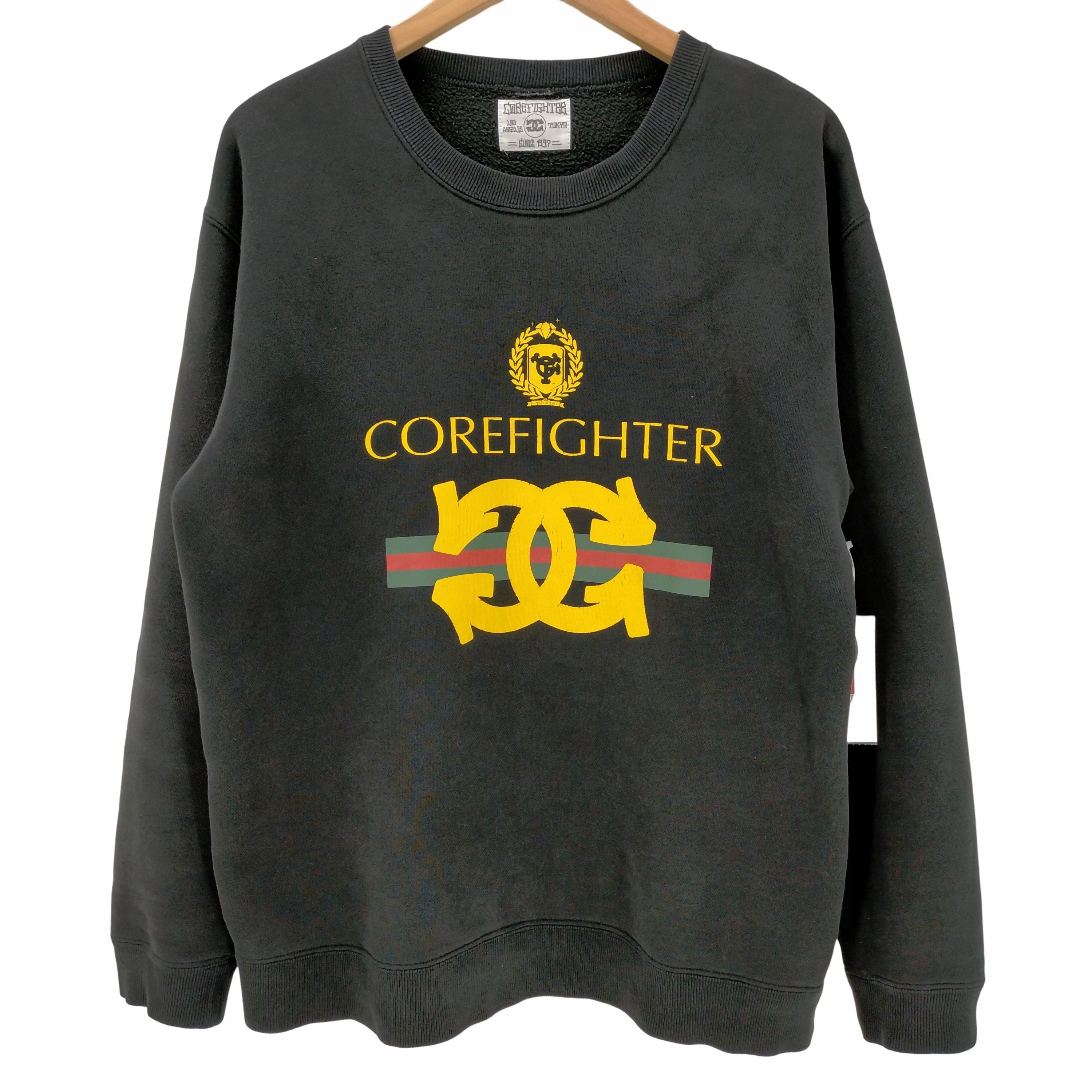 corefighter スウェット コアファイター Corefighter ロゴプリントクルーナックスウェット