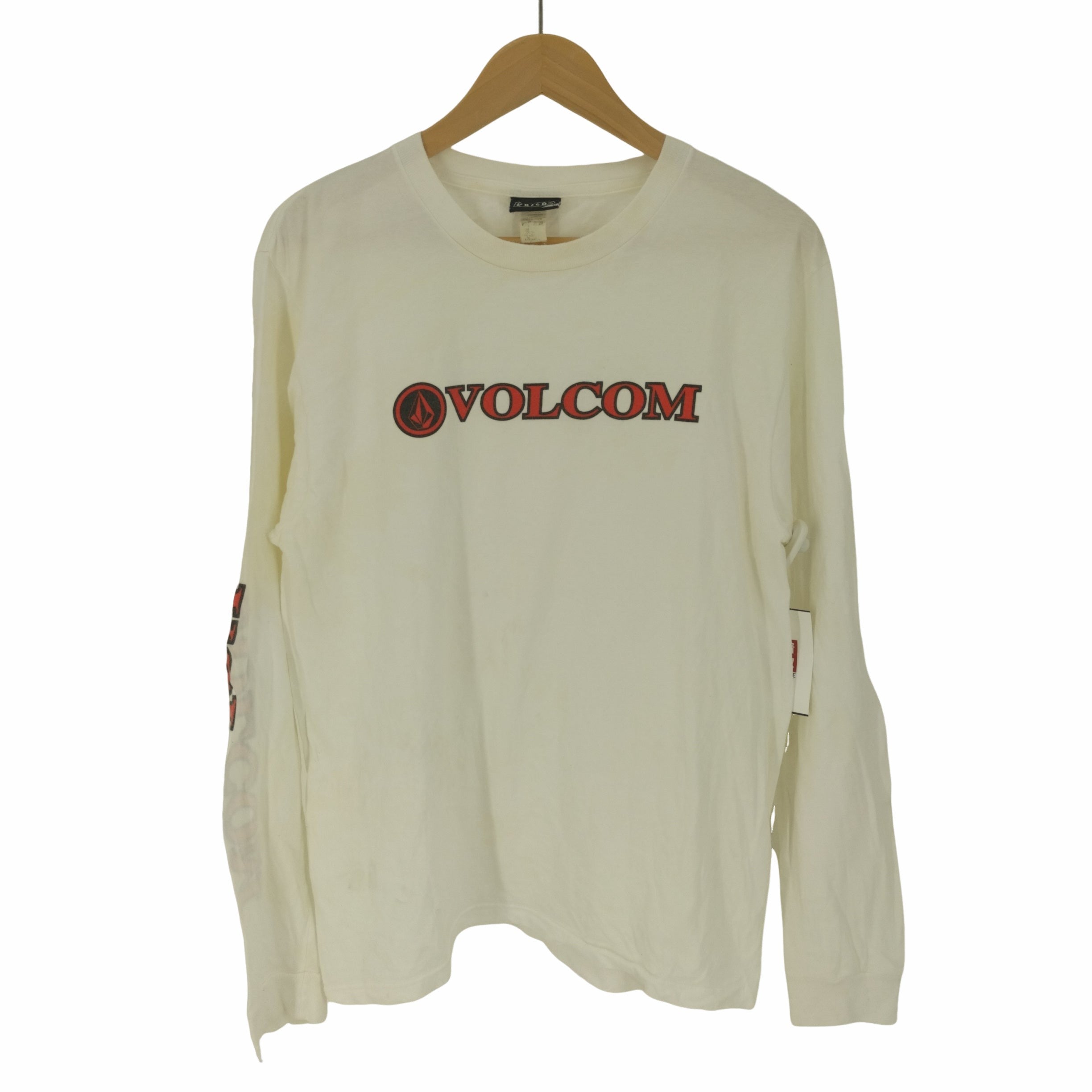 ヴォルコム VOLCOM 90S 初期タグ ロゴ プリント L/S Tシャツ メンズ