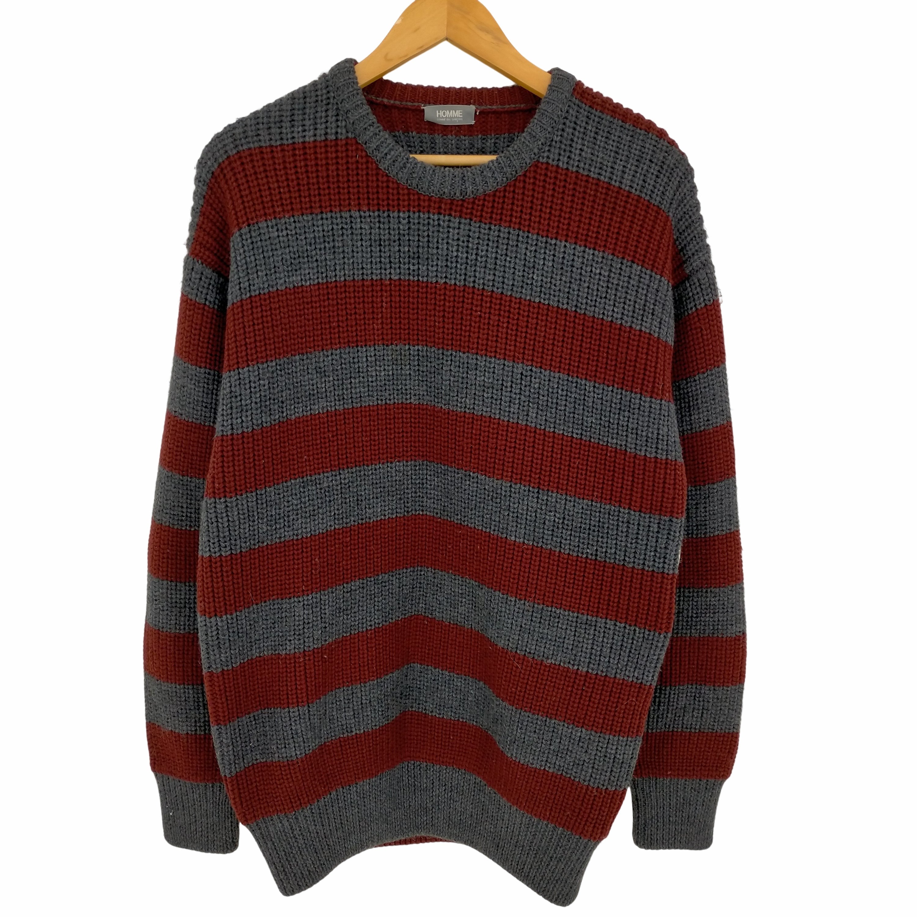 コムデギャルソンオム　田中オム　ダメージ加工ウールデザインニットAD2000 COMME des GARCONS - 良品 02AW COMME des GARCONS