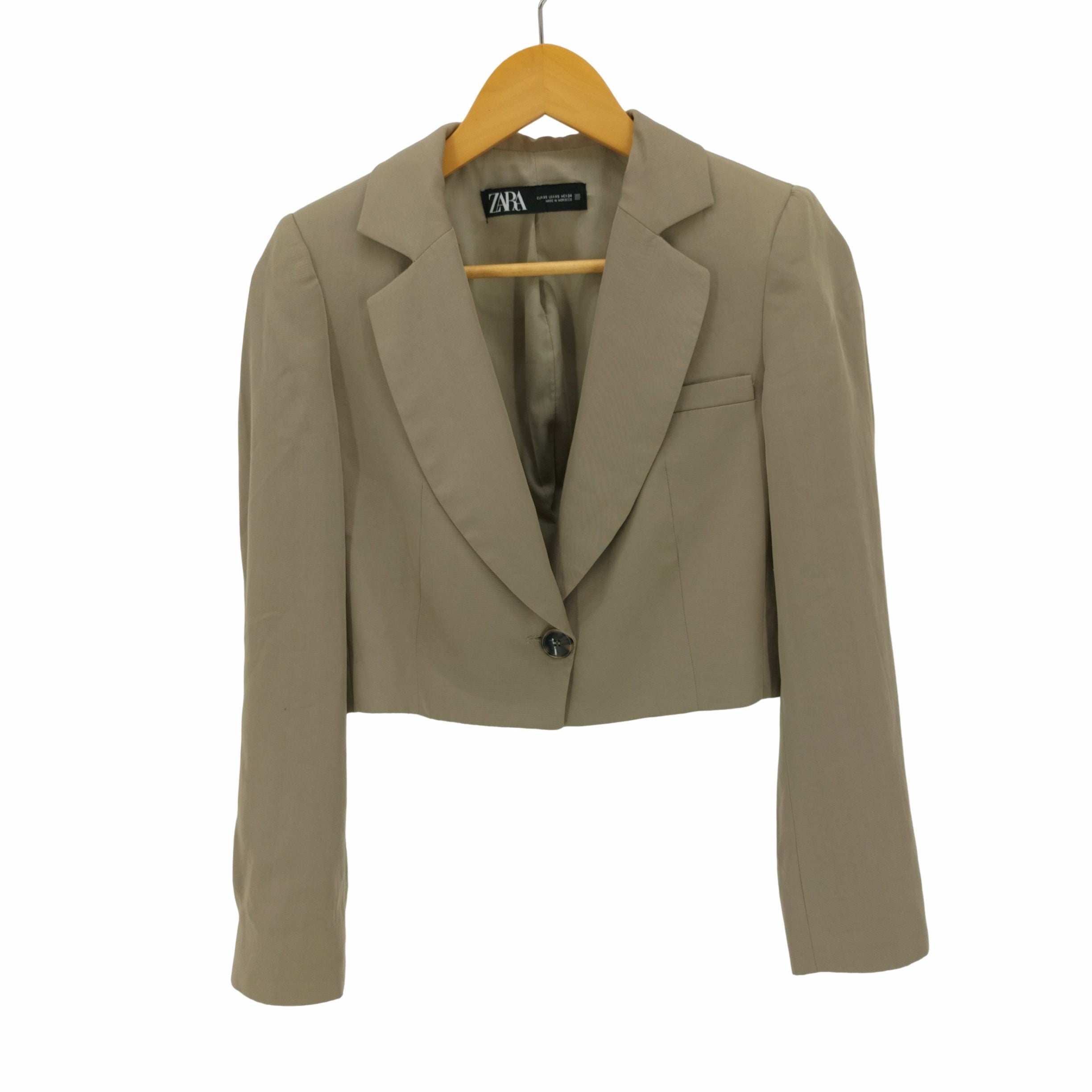 ザラ ZARA クロップド丈 ブレザー ショート ジャケット レディース