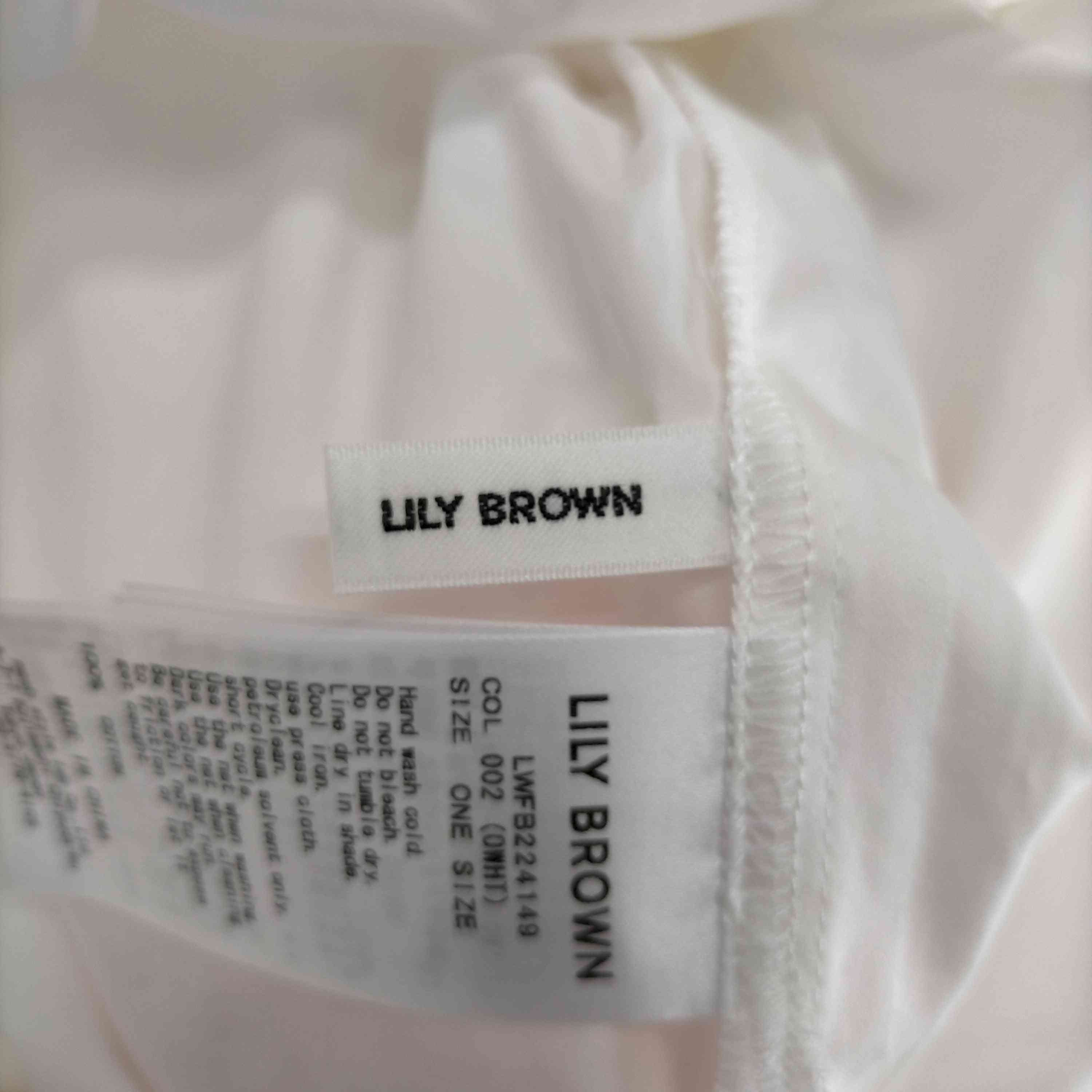 リリーブラウン Lily Brown ウエストタックスリーブレスシャツ 