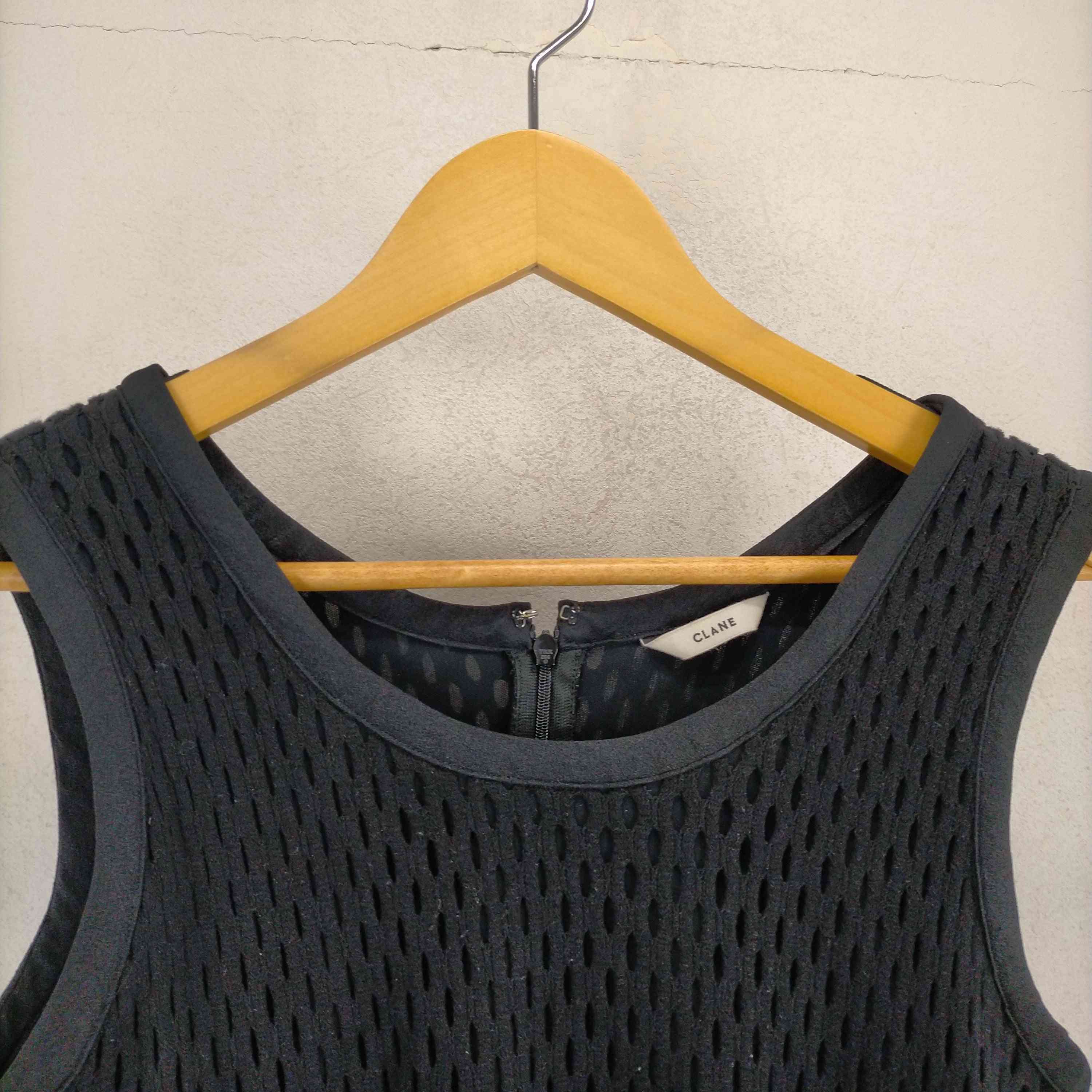 Clane sleeveless mesh ワンピース Clane sleeveless mesh ワンピース - メルカリ
