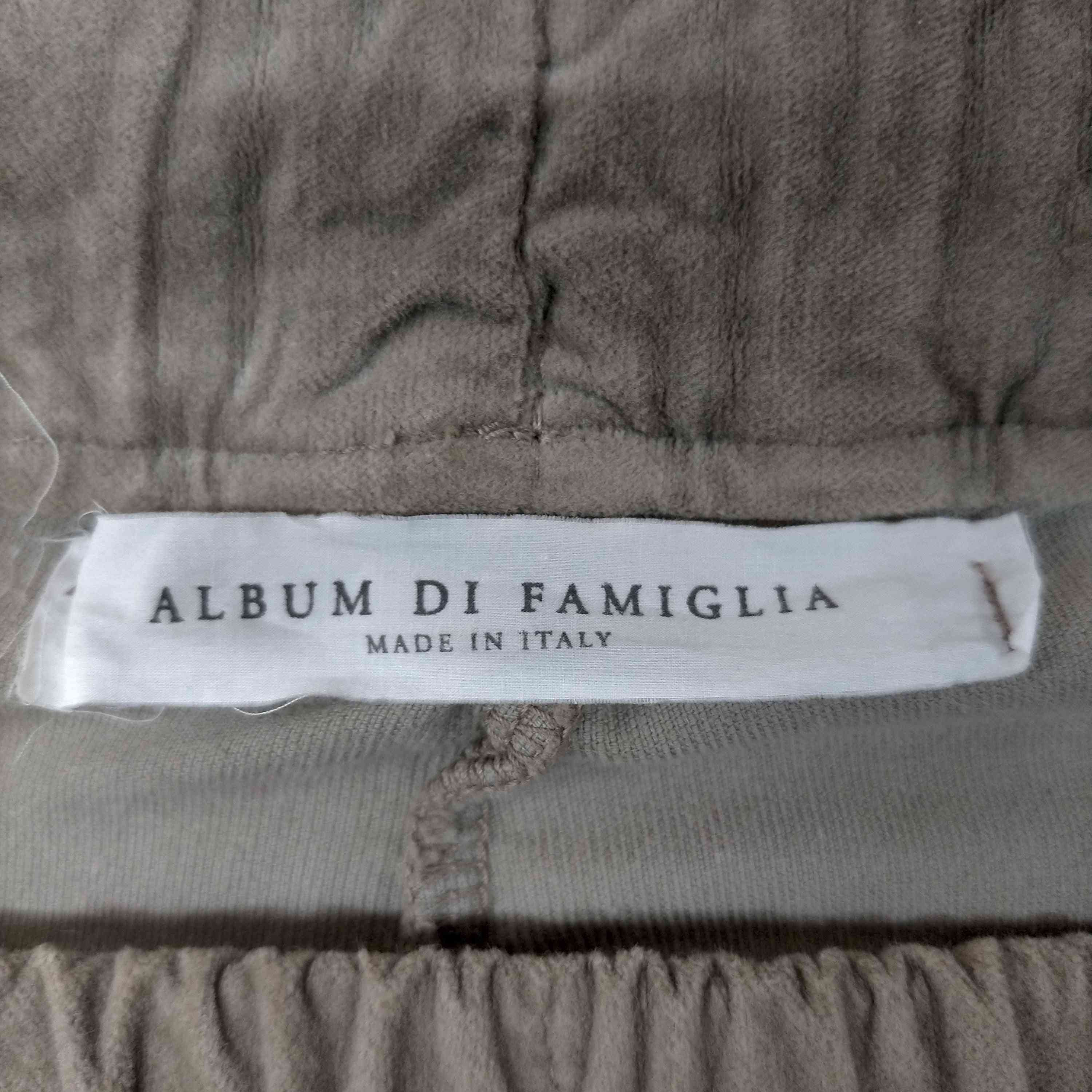 アルバム ディ ファミリア ALBUM DI FAMIGLIA VELVET BASIC TROUSERS