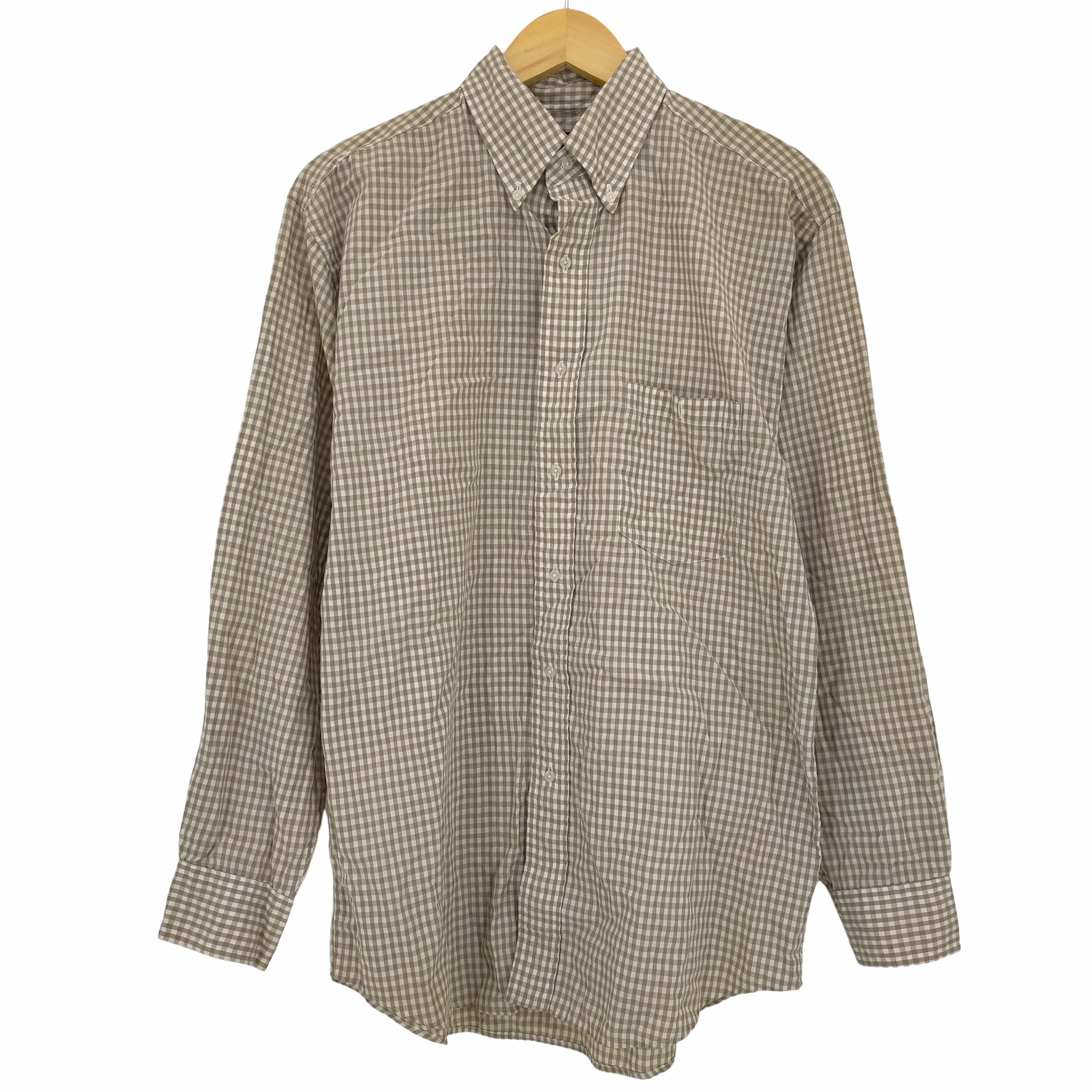 オービス Orvis 90-00S コットンポリ ボタンダウンチェックシャツ メンズ import:M