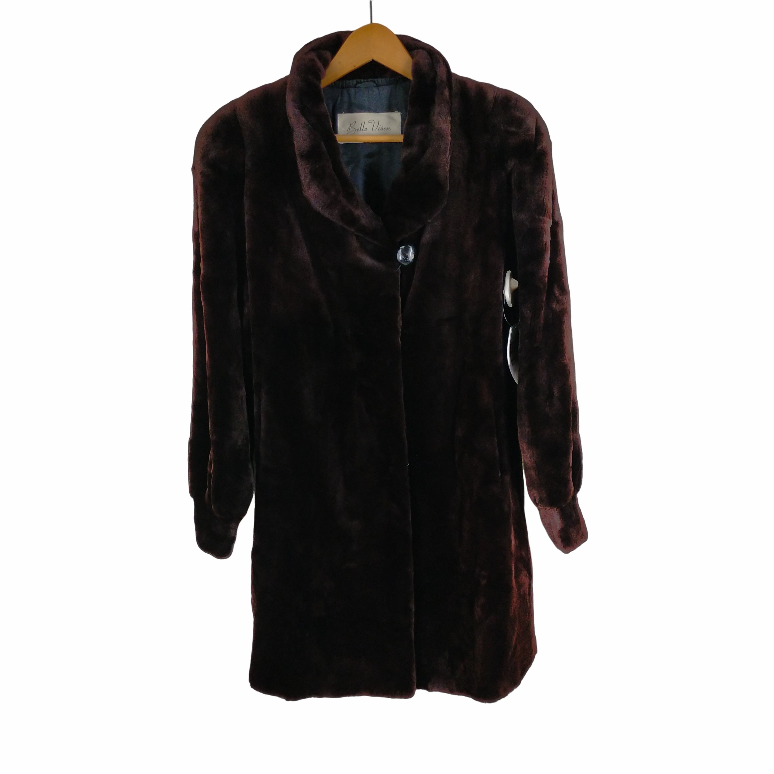 ジャケット・アウター Belle Vison SAGA MINK Saga MINK With Fox Collar FUR JACKET Great Shape. size Small