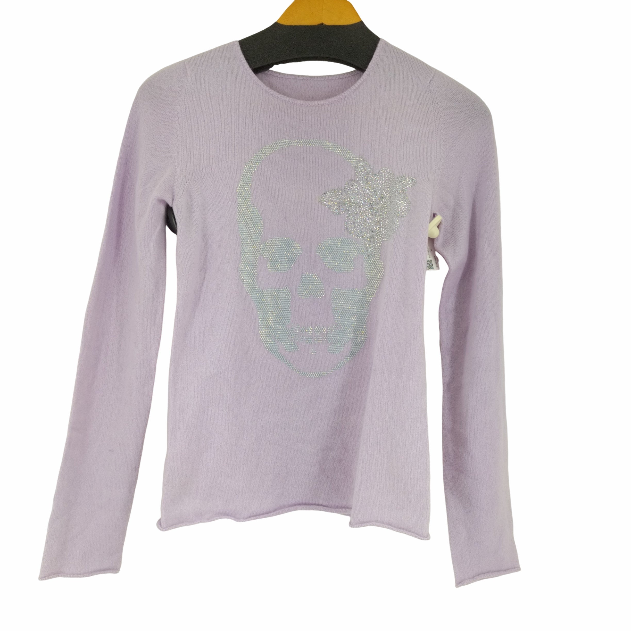 Lucien Pellat-Finet(ルシアンペラフィネ) スカルフラワービジューカシミヤニット セーター  レディース import：S 【中古】【ブランド古着バズストア】 ルシアンペラフィネ Lucien Pellat-Finet スカルフラワービジュー