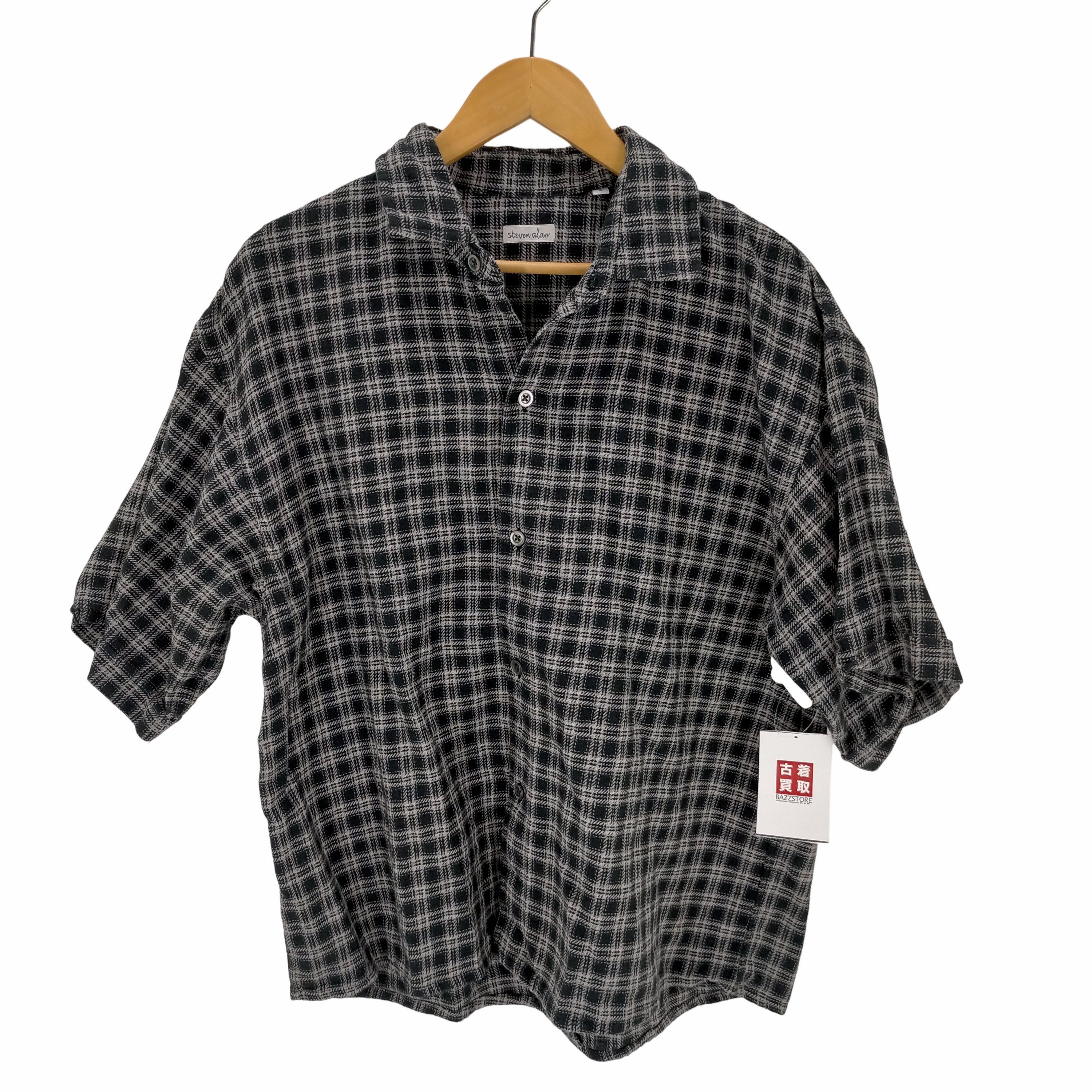 スティーブンアラン Steven Alan DRY/NEL WORKN REGULAR COLLAR SHORT SLEEVE SHIRT/ –  ブランド古着買取販売バズストア