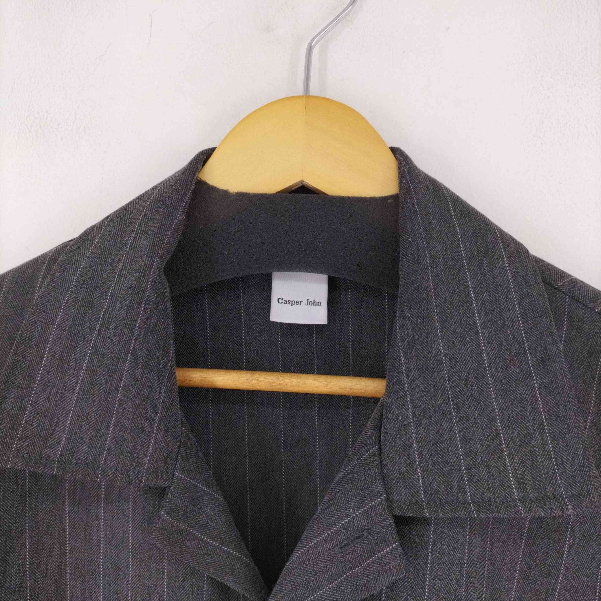 キャスパージョン CASPER JOHN Imitation wool huge shirts 