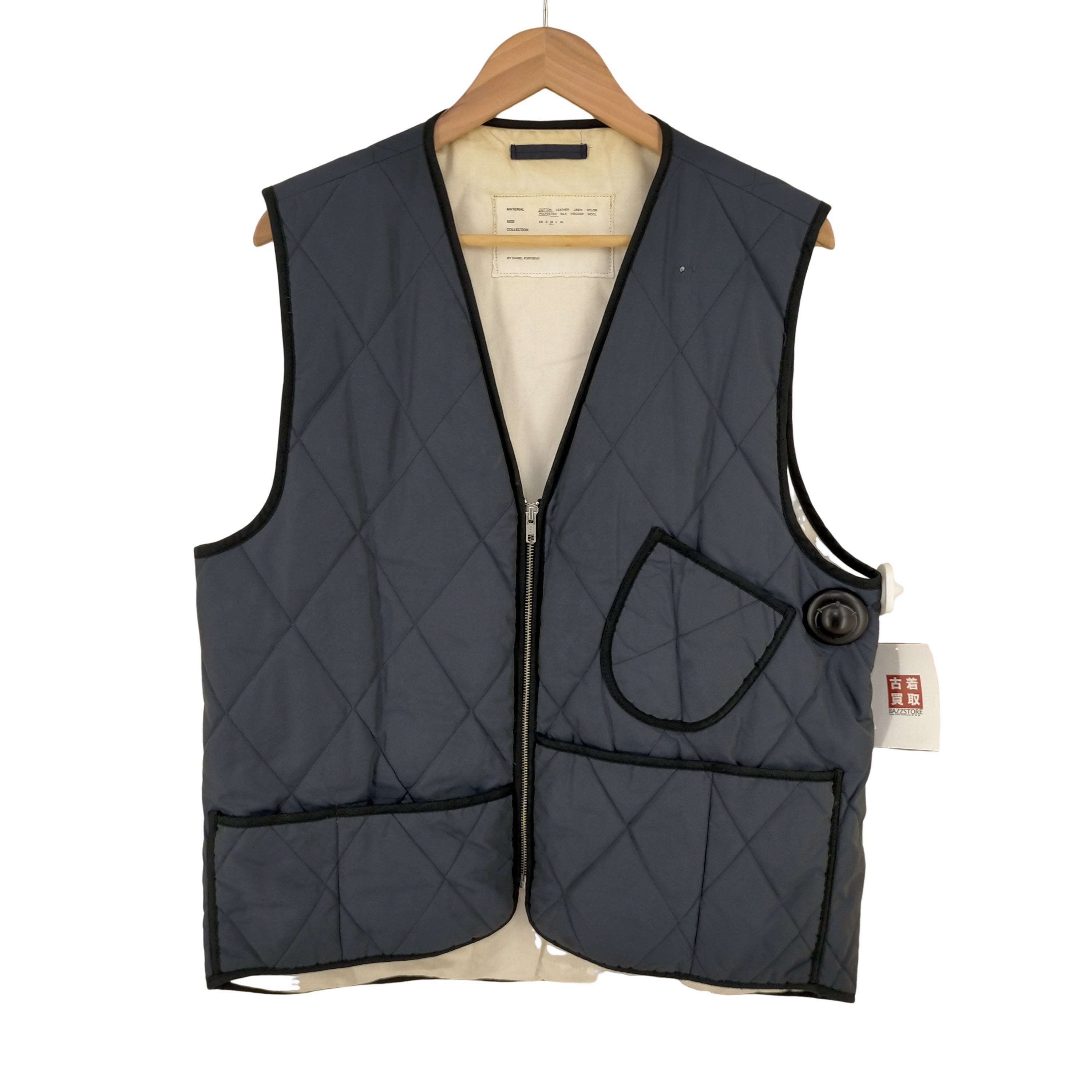 BLACK- ファッション camiel fortgens 22S/S ジップベスト