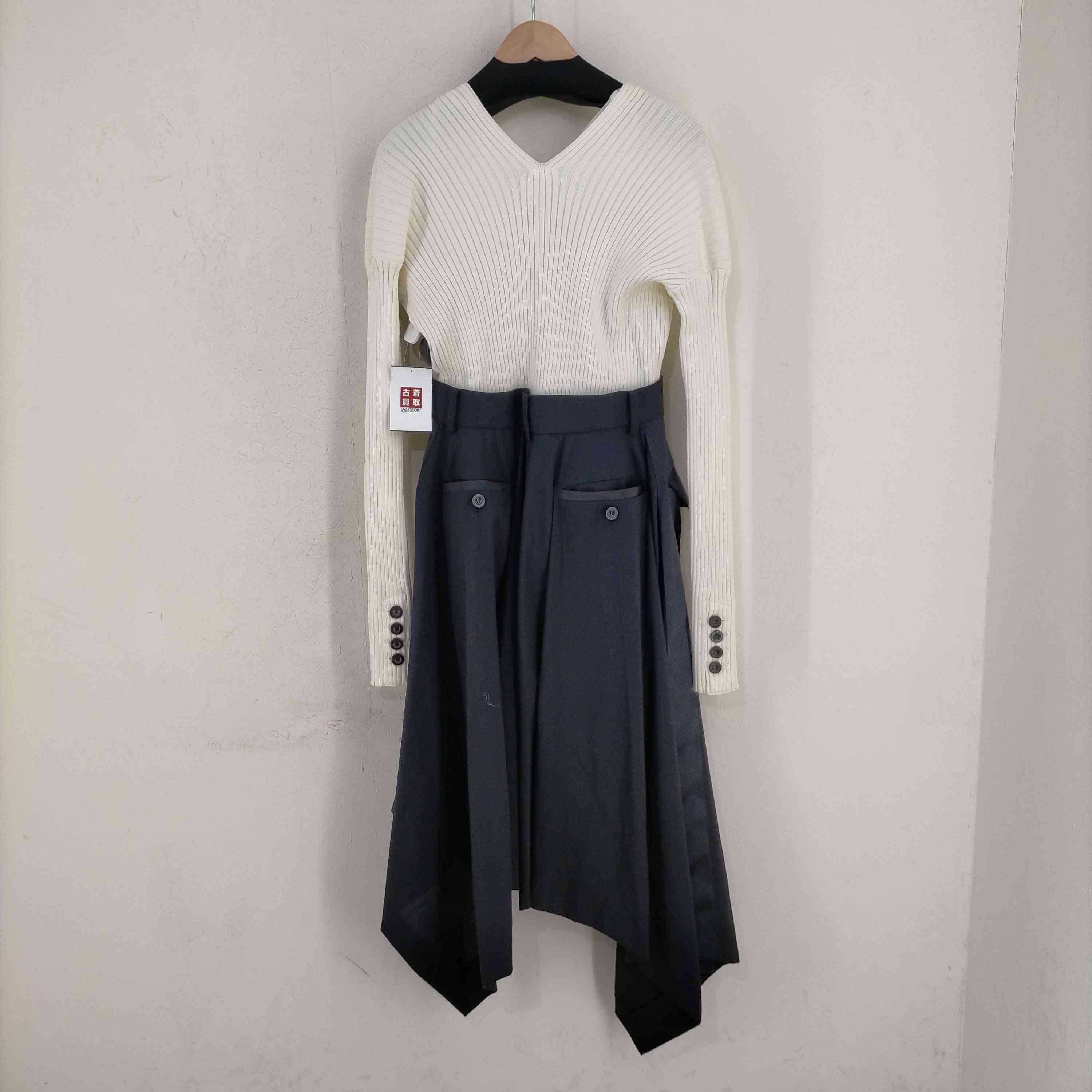 サカイ sacai ニットトラウザーカットドレス 再構築ワンピース レディース JPN:1 中古 ブランド古着bazzstore(バズストア)