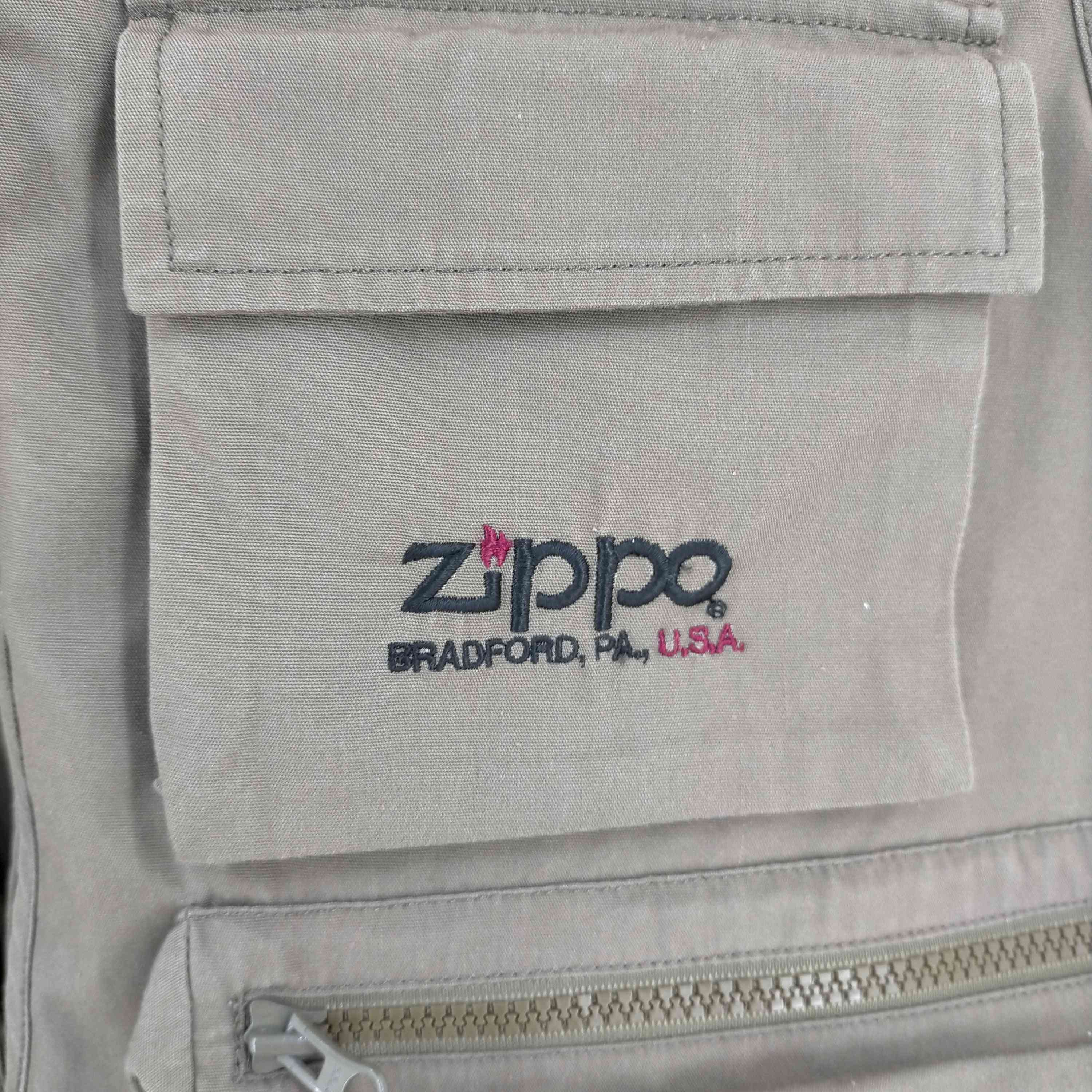 ジッポ ZIPPO ロゴ刺繍 裏地メッシュ フィッシングベスト メンズ JPN 