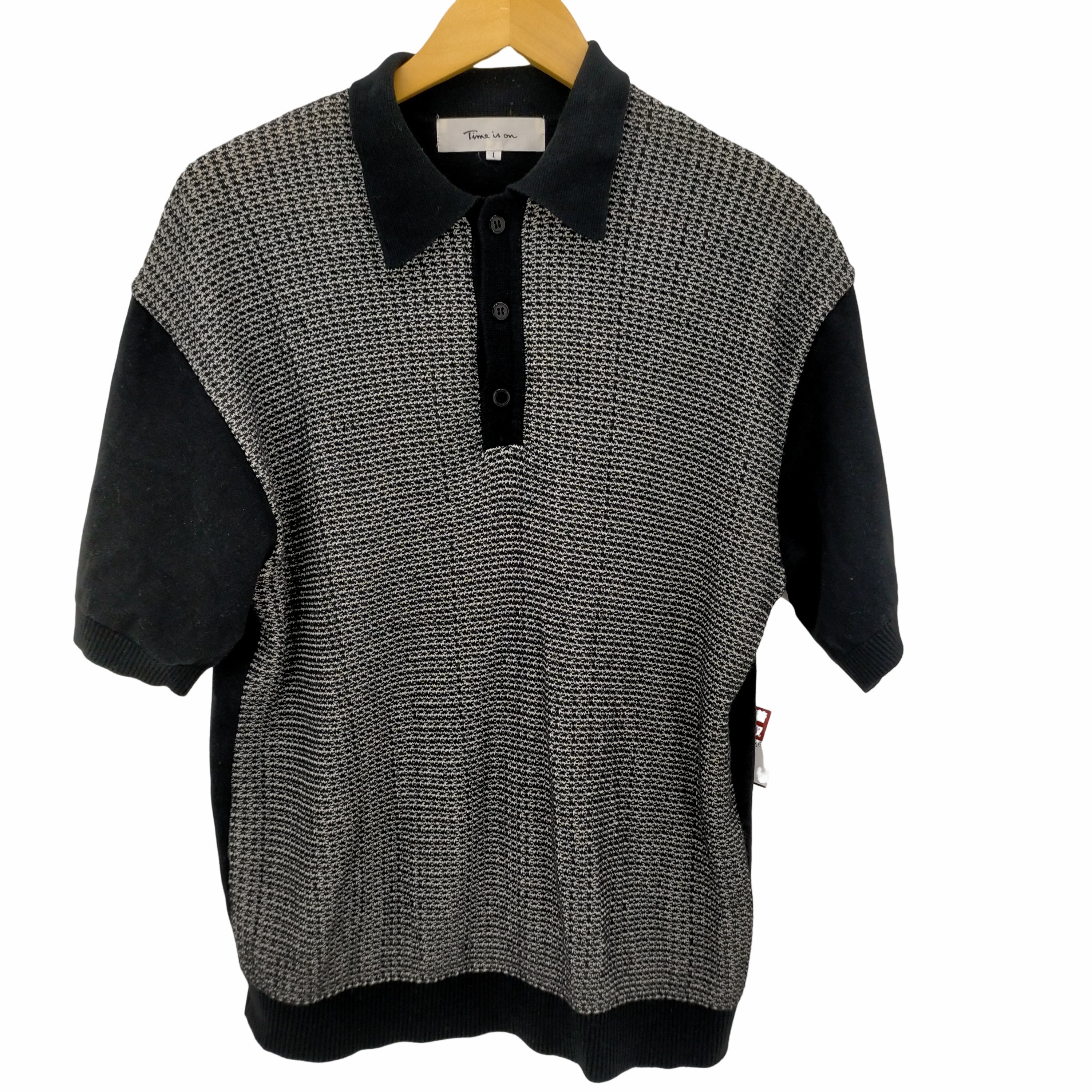 Time is onリンクス フロントパネル ニット 半袖LINKS FRONT Time is onリンクス フロントパネル ニット 半袖LINKS FRONT Time is