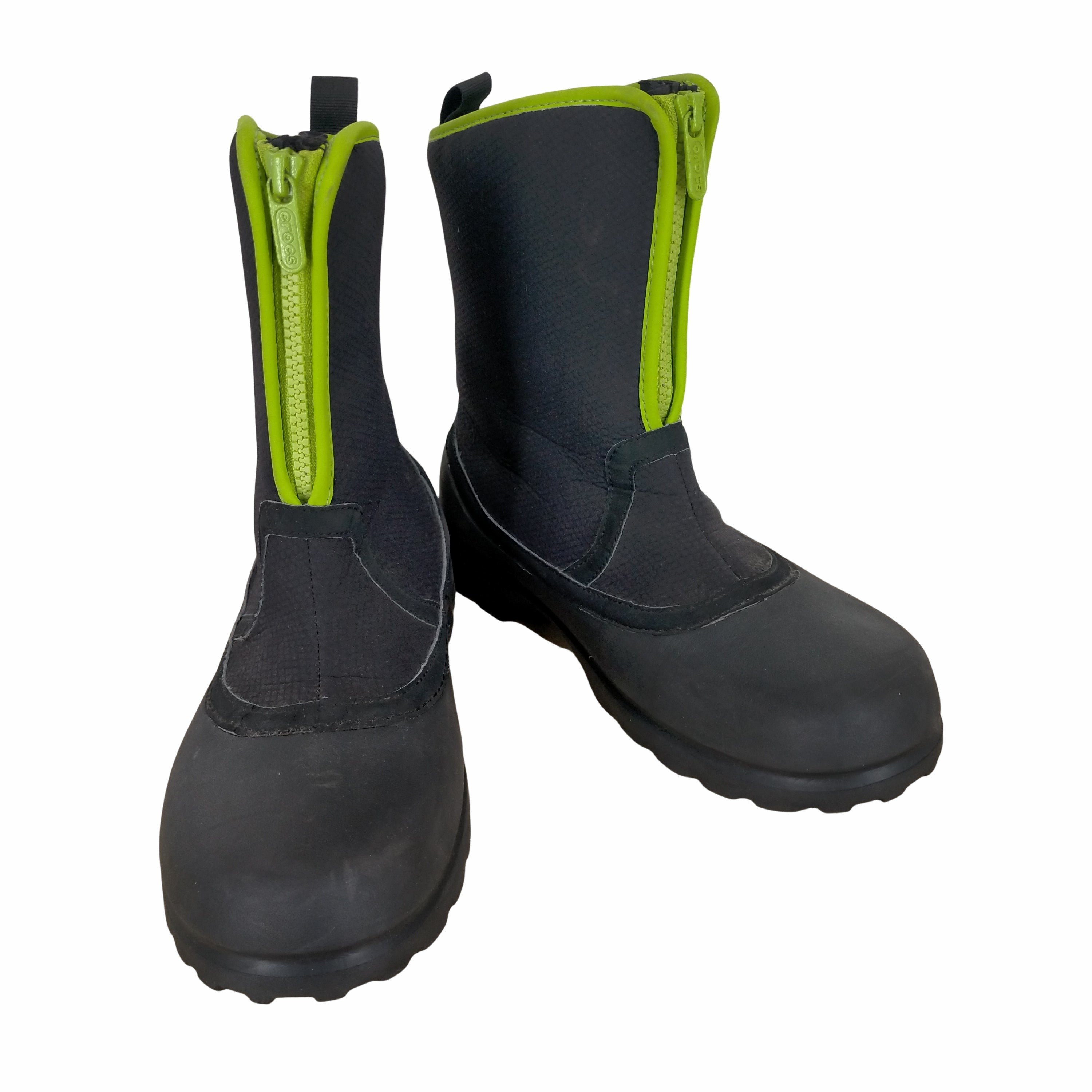クロックス crocs フロントジップレインブーツ メンズ US：9