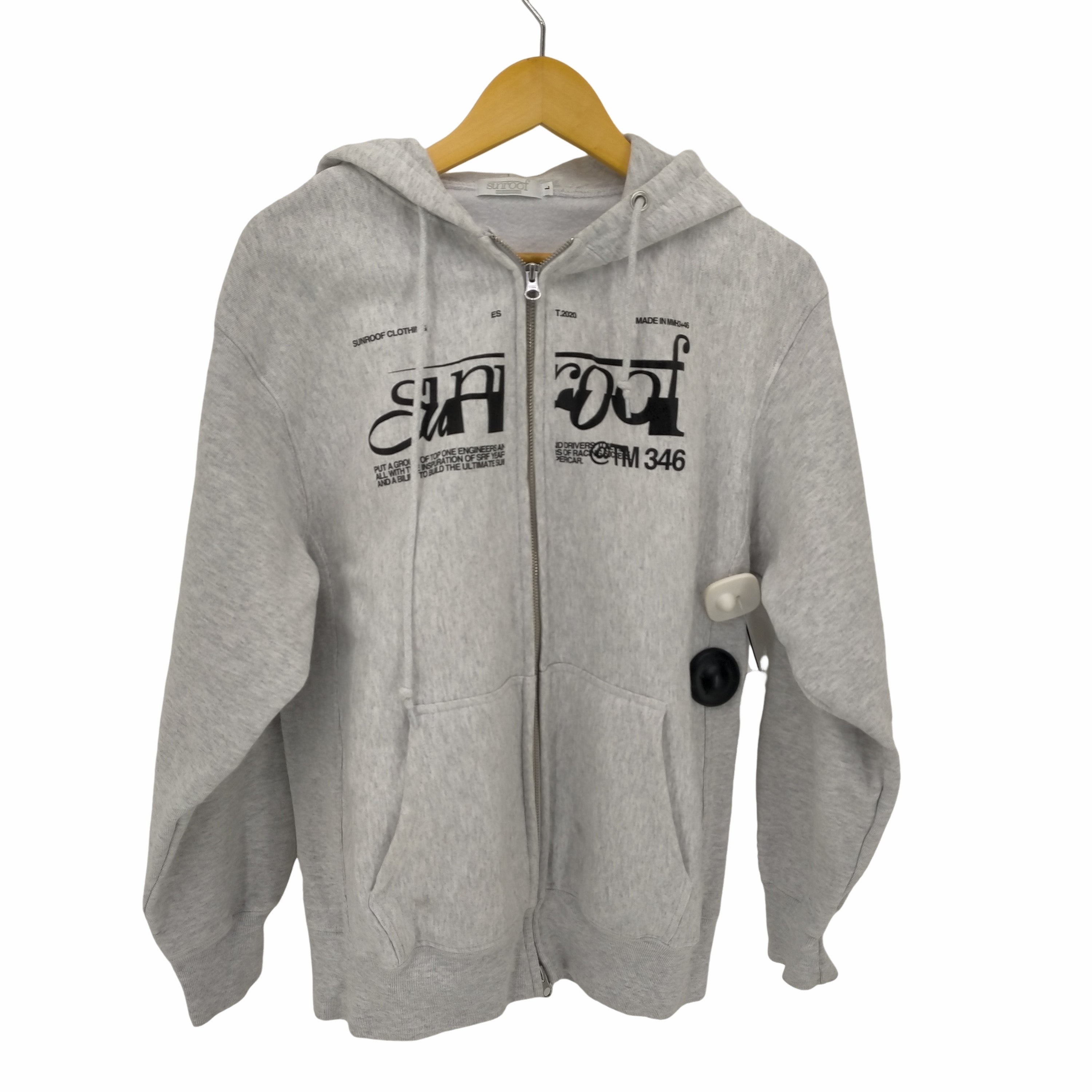 サンルーフ sunroof half logo heavy weight double zip hoodie メンズ 