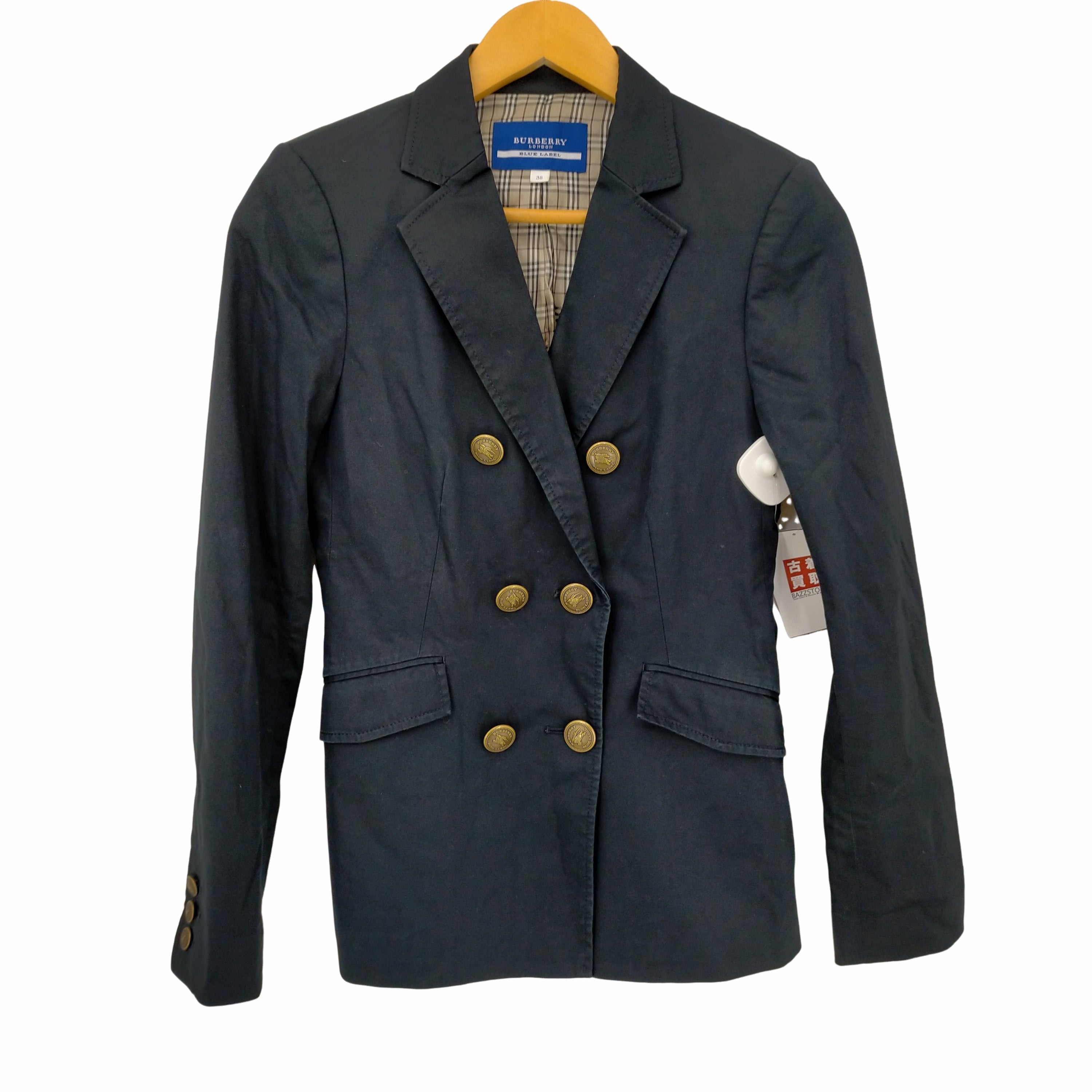 バーバリーブルーレーベル BURBERRY BLUE LABEL 金釦 ダブルテーラード 