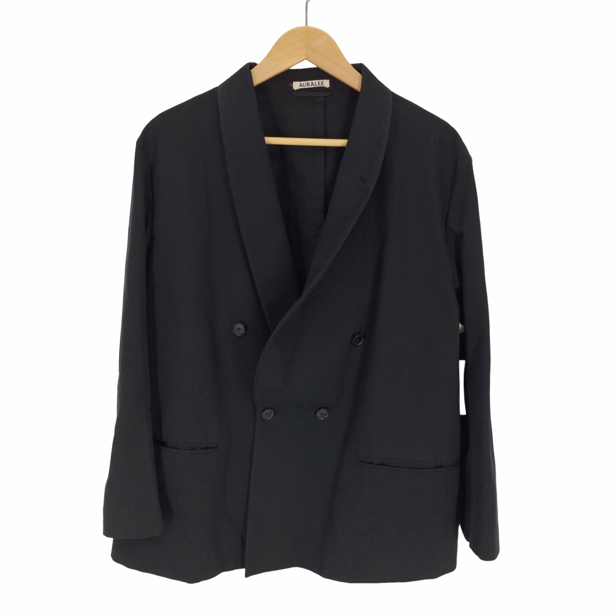 オーラリー AURALEE 21AW SUPER FINE WOOL COTTON TWILL SHAWL COLLAR 