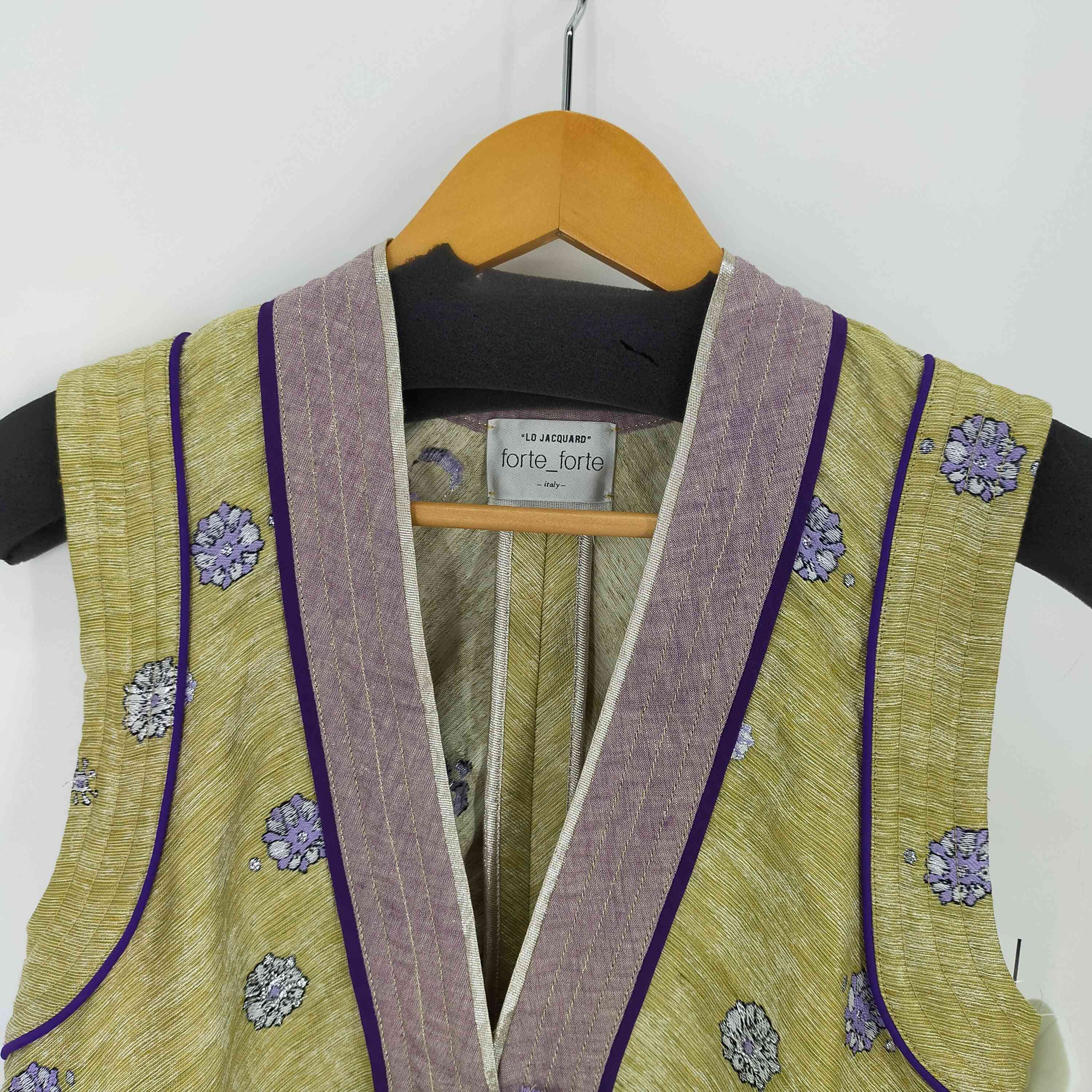 古着 forteforte リネンベスト イタリア製 フォルテフォルテ