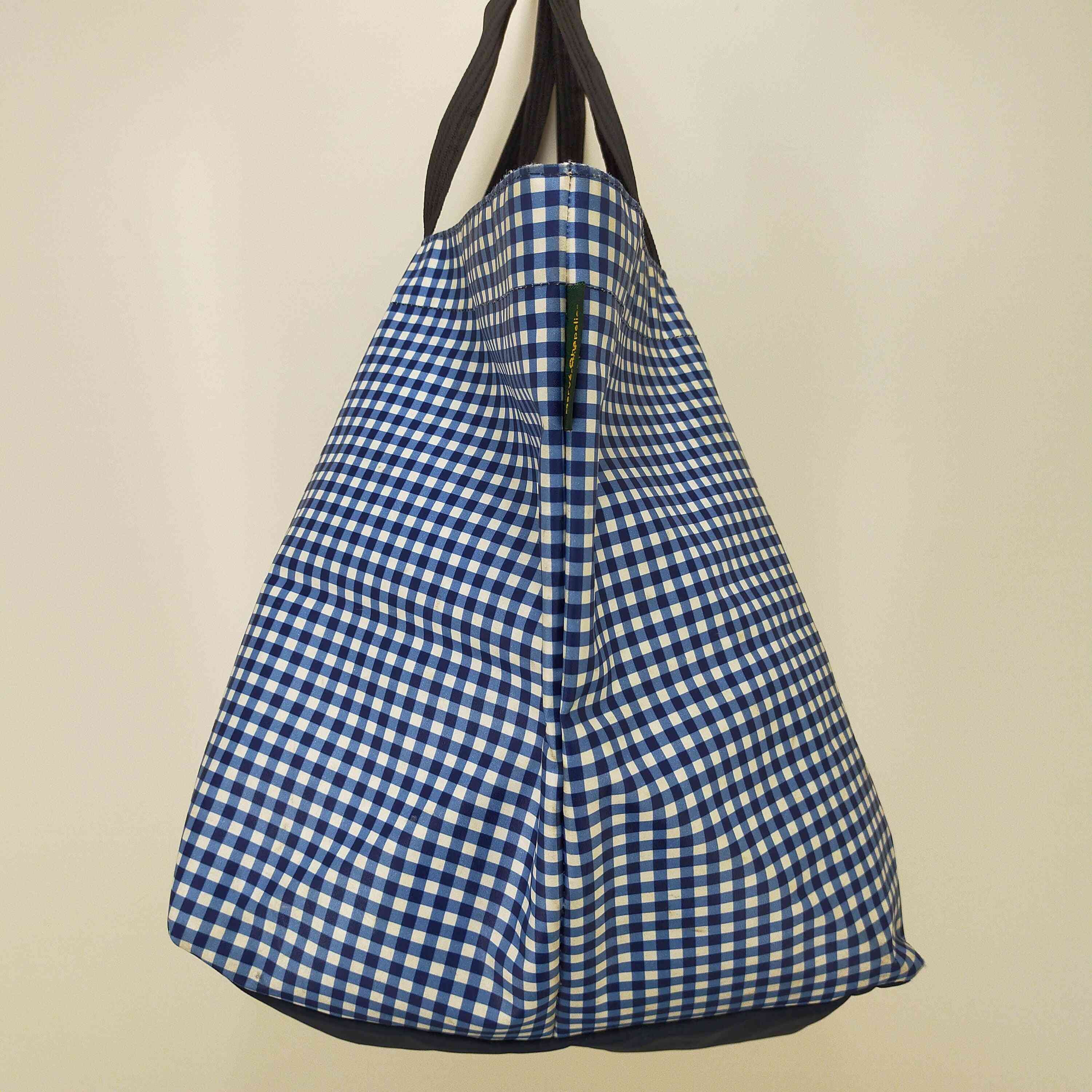 美品 Herve' Chapelier 舟型トートバッグ M ギンガムチェック