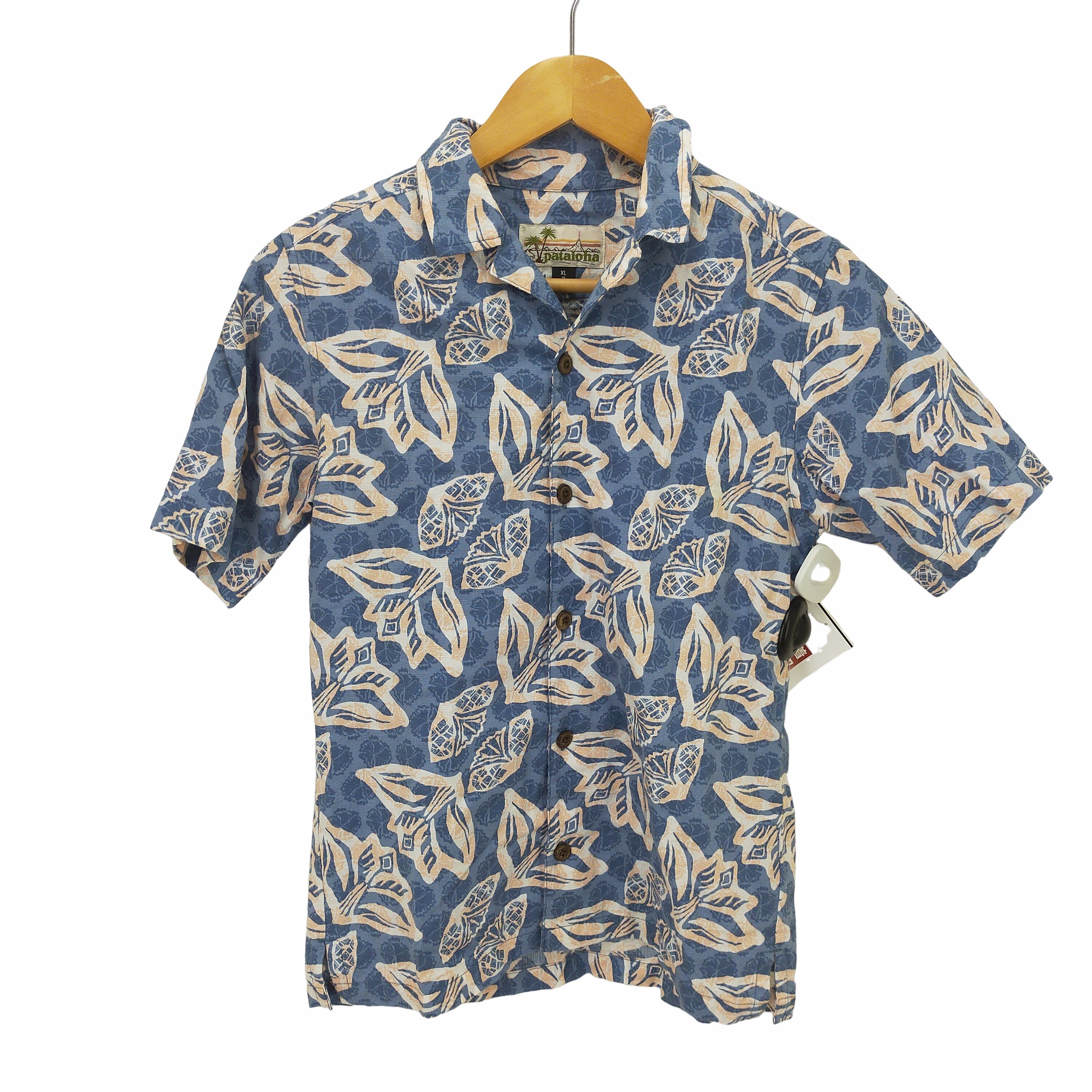 pataloha(パタロハ) ボーイズ アロハシャツ 開襟 白タグ ショートスリーブ  レディース  XL-14【中古】【ブランド古着バズストア】 パタロハ pataloha ボーイズ アロハシャツ 開襟 白タグ ショート