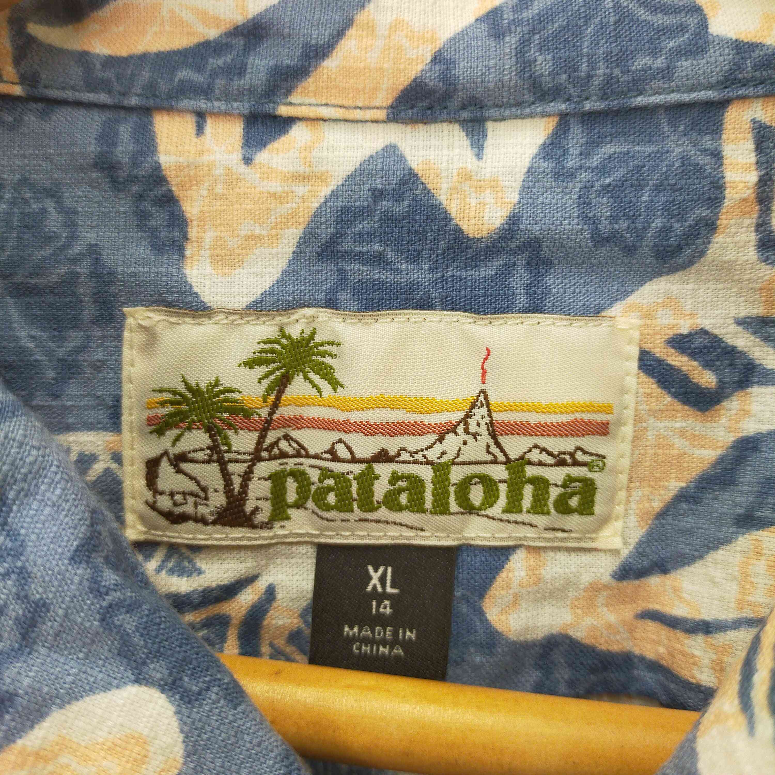 pataloha(パタロハ) ボーイズ アロハシャツ 開襟 白タグ ショートスリーブ  レディース  XL-14【中古】【ブランド古着バズストア】 パタロハ pataloha ボーイズ アロハシャツ 開襟 白タグ ショート