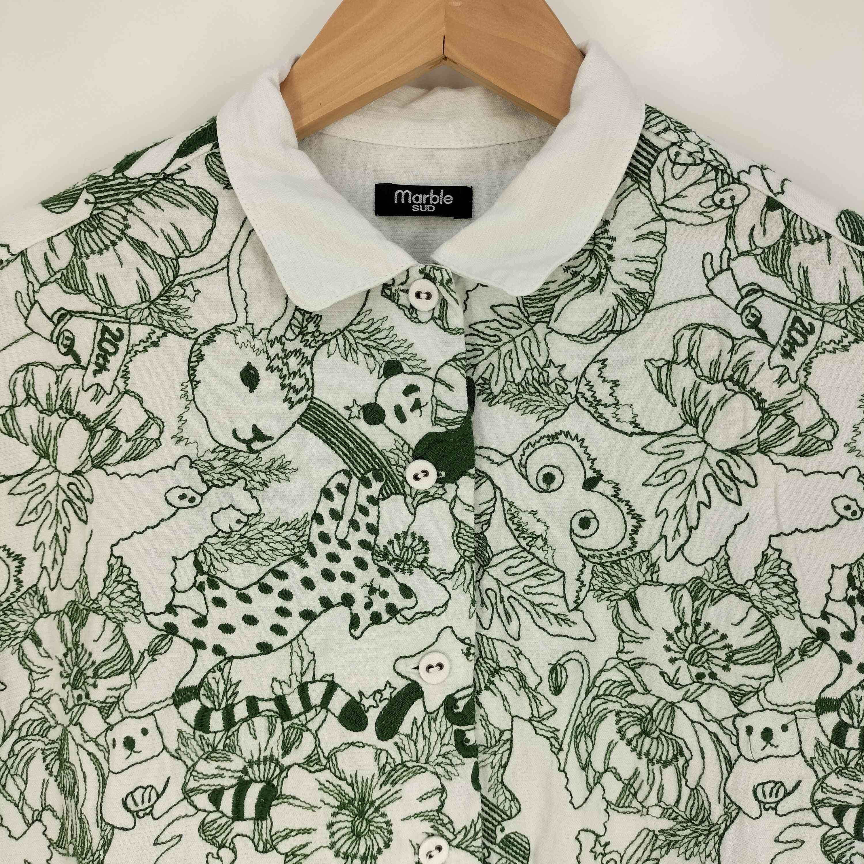 marble SUD 　マーブルシュッド　フラワー　刺繍　ブラウス　シャツ marble SUD マーブルシュッド フラワー 刺繍 ブラウス シャツ