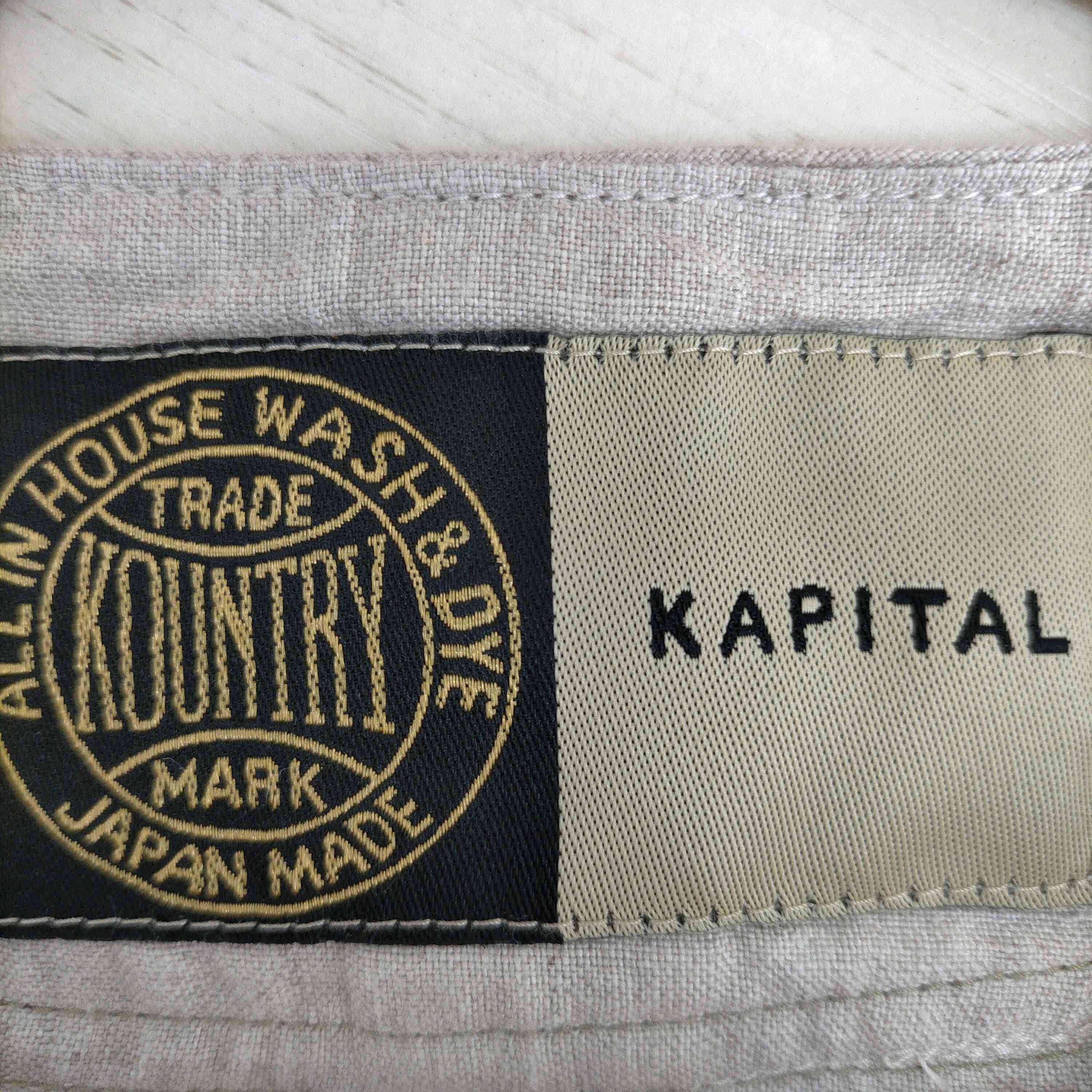 キャピタル KAPITAL フレンチリネン GREAT KOUNTRY ベースボールシャツ 