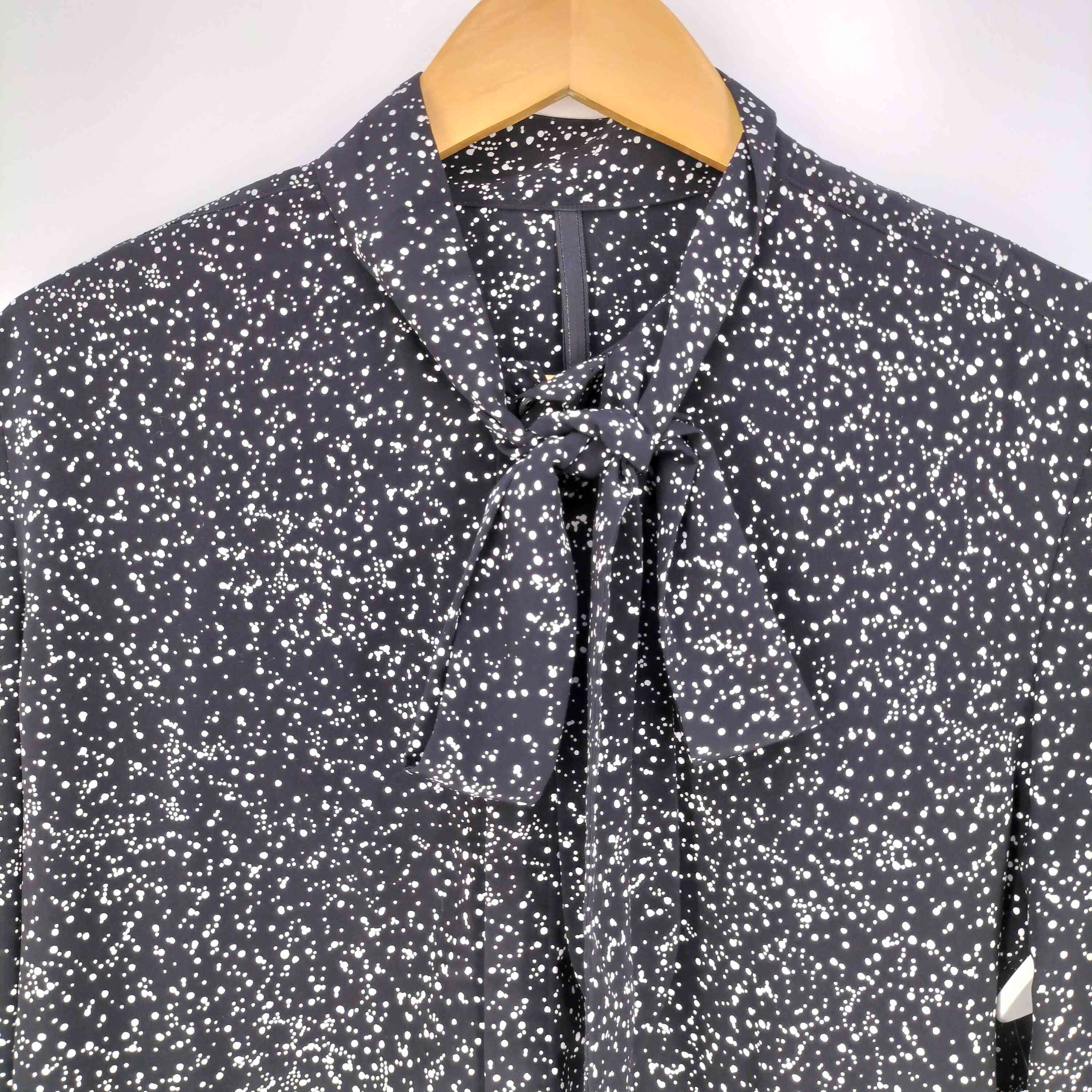 ガラアーベント GalaabenD デシン ランダム ドットプリント リボン  