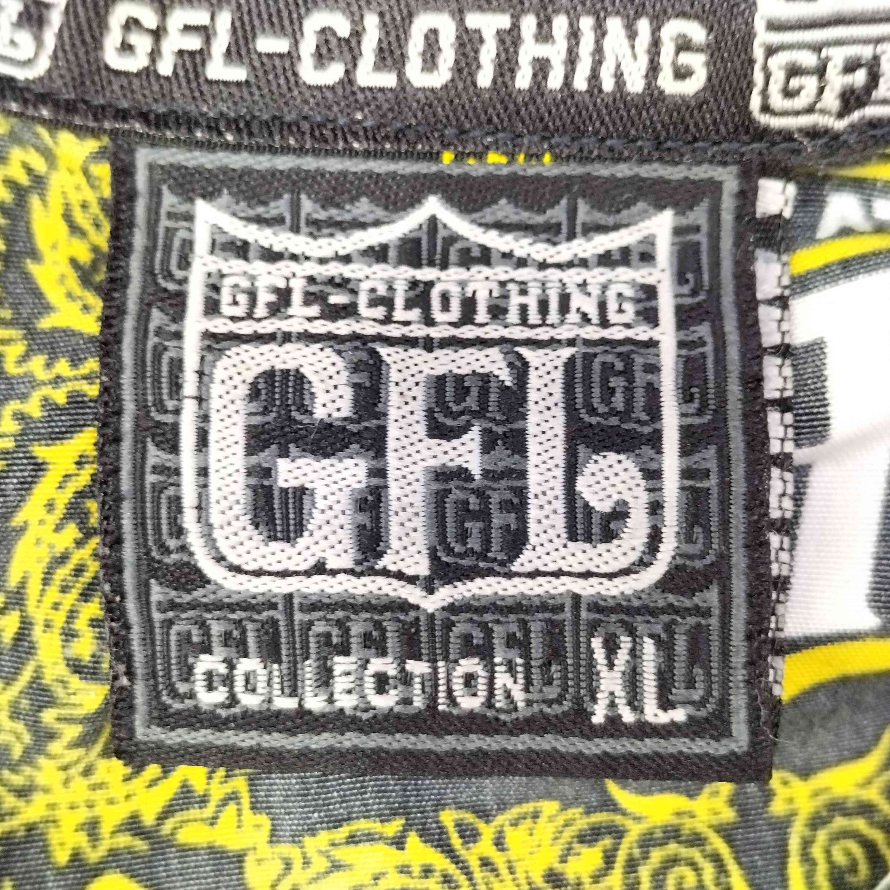 GFL-CLOTHING ロゴ 総柄 オープンカラー L/S シャツ メンズ JPN：XL 