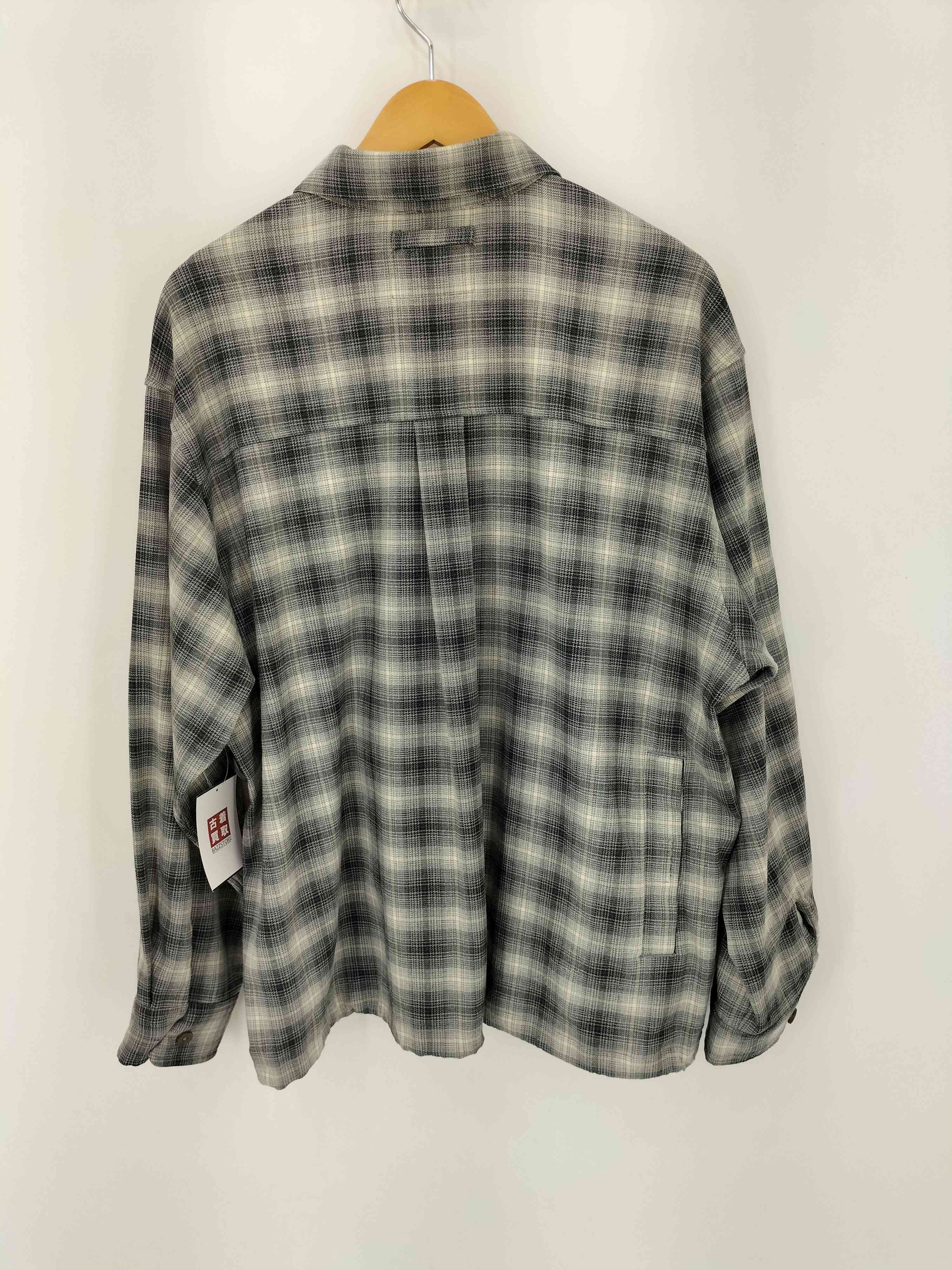 PWA PLAID BALOON SHIRT【Mサイズ】オンブレチェック プア PWA PLAID BALOON SHIRT オンブレチェック ハーフジップ メンズ