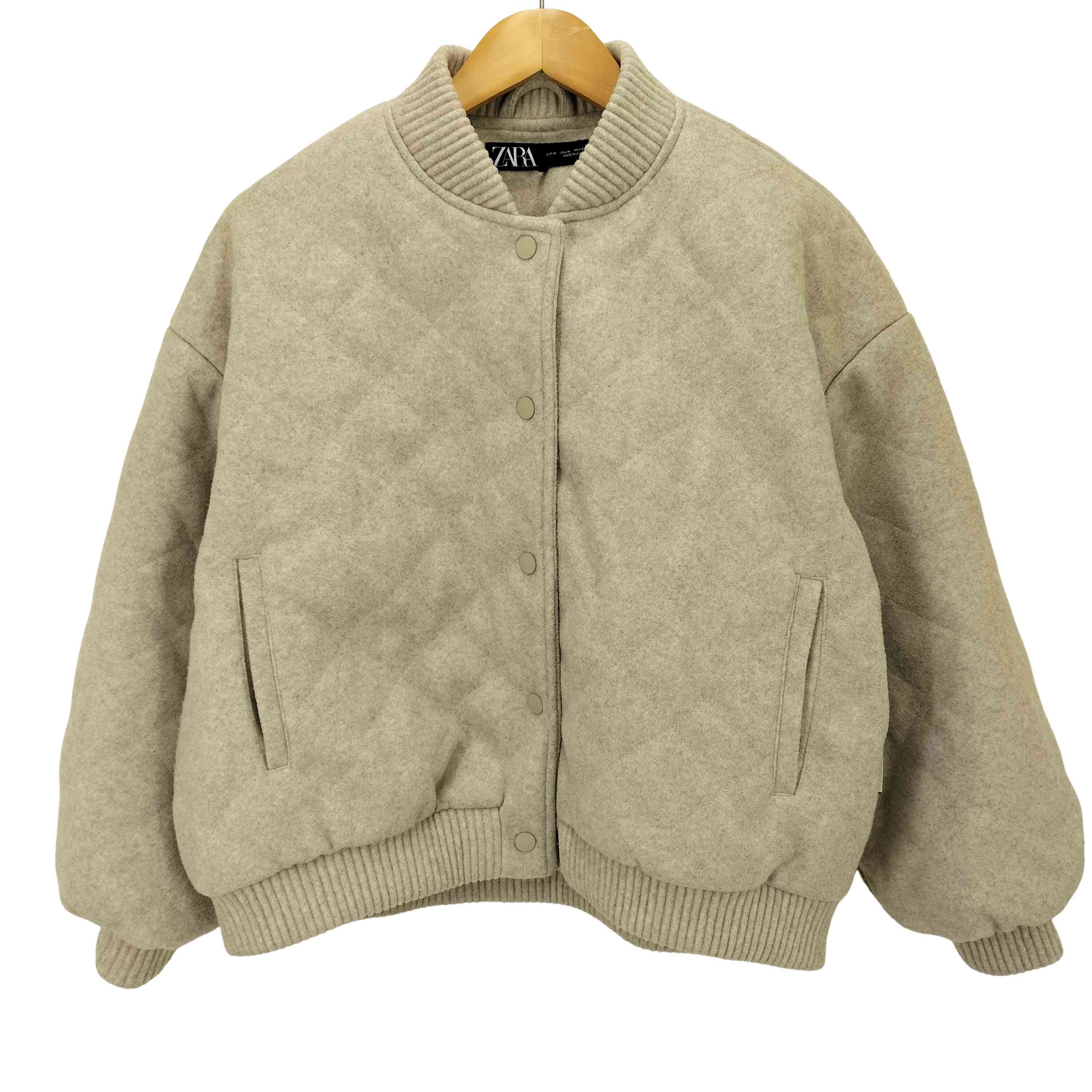 ザラ ZARA ソフトキルティングボンバージャケット レディース M 