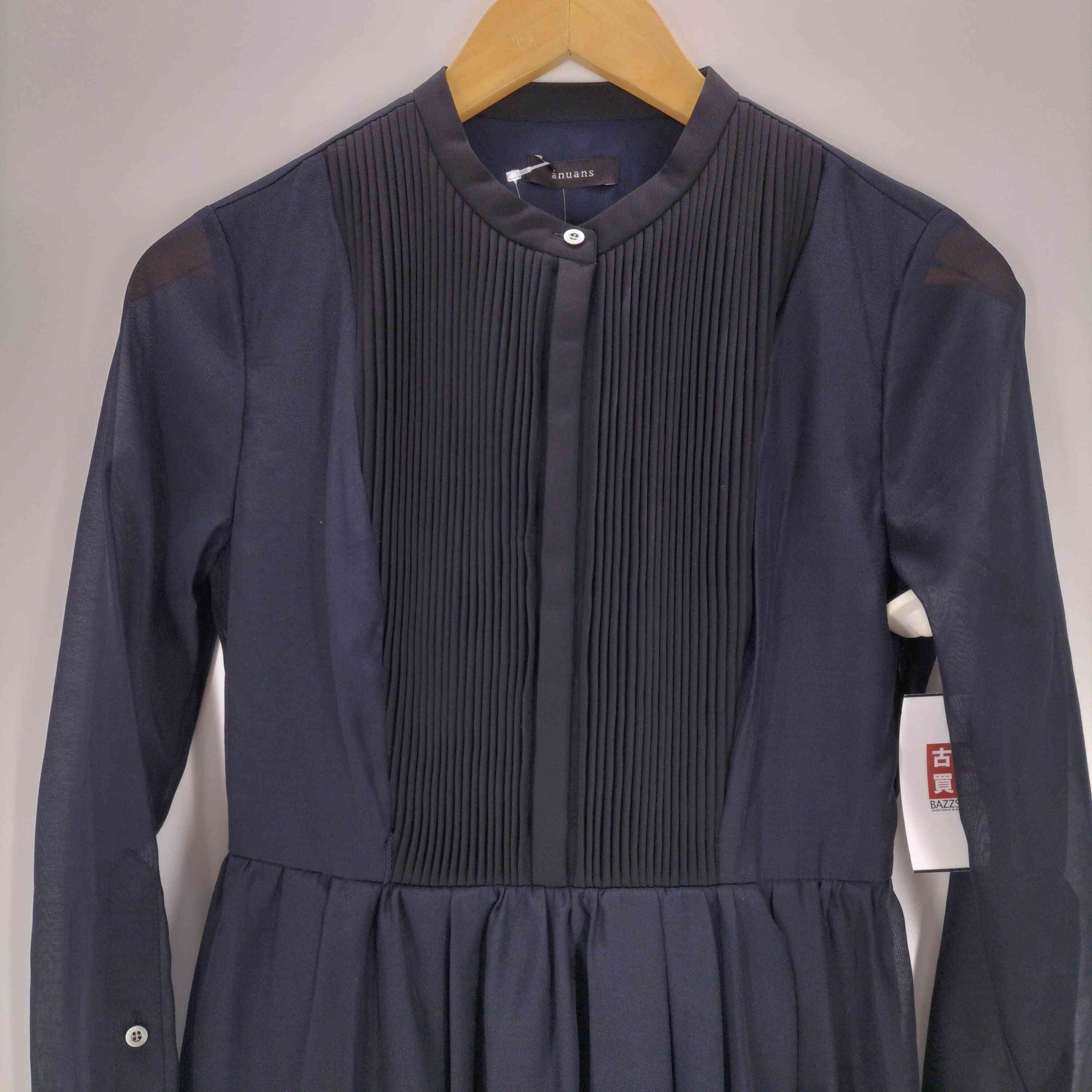 アニュアンス anuans シアードッキングピンタックブザムワンピース