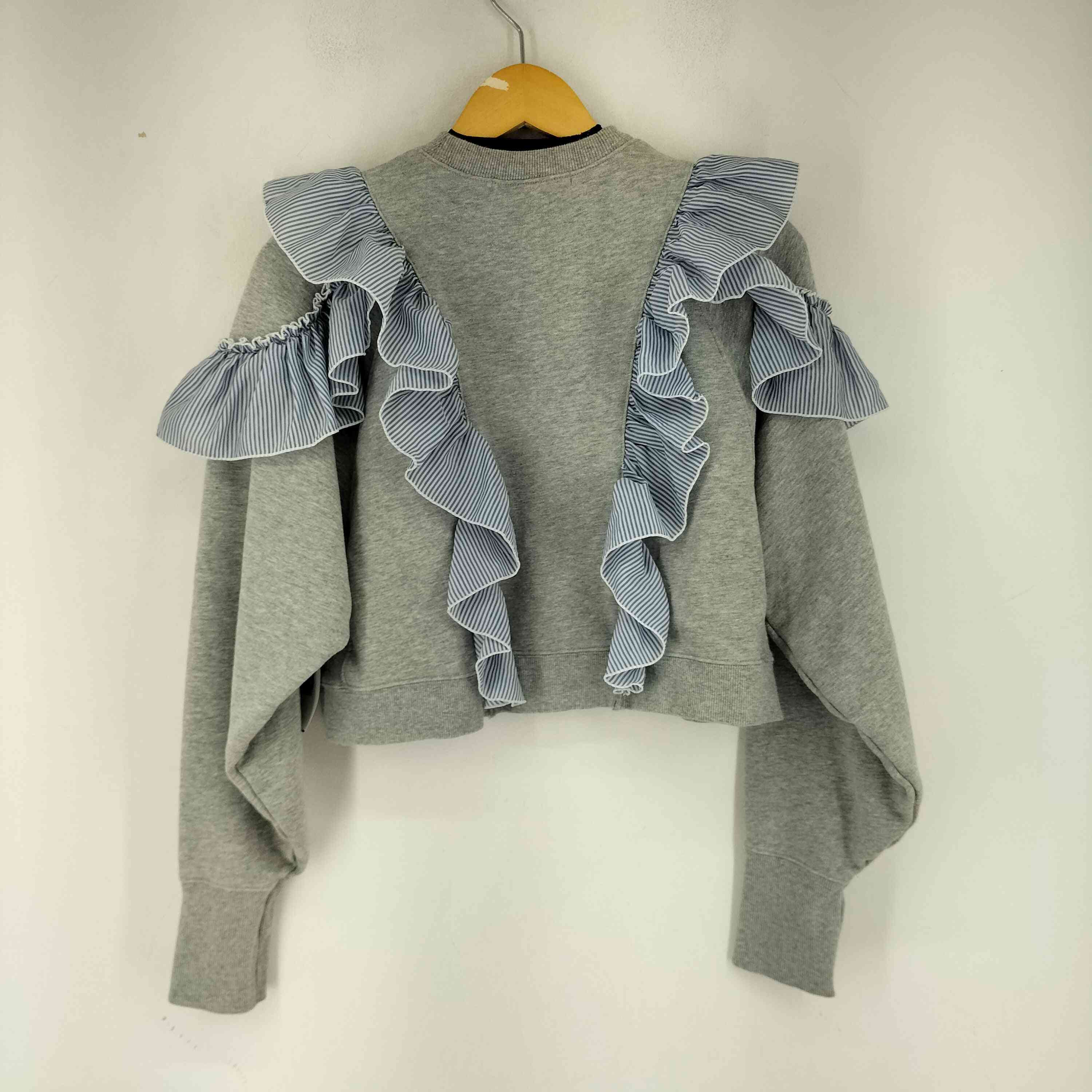 fur fur - furfur フリル付きスウェット(GRY-F)の通販 by