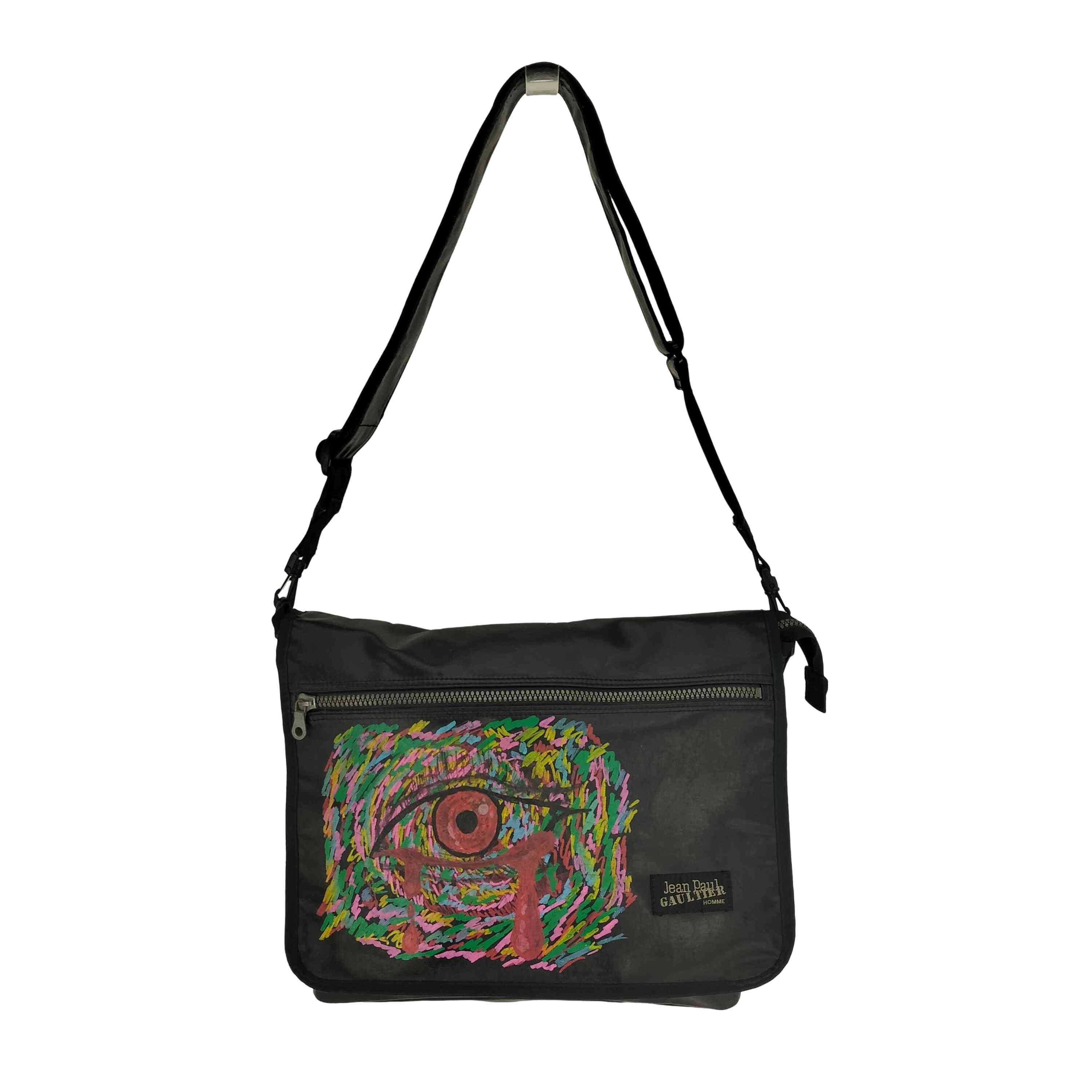 ジャンポールゴルチエオム レザー ボクサーバッグ 90s 巾着 チェーン