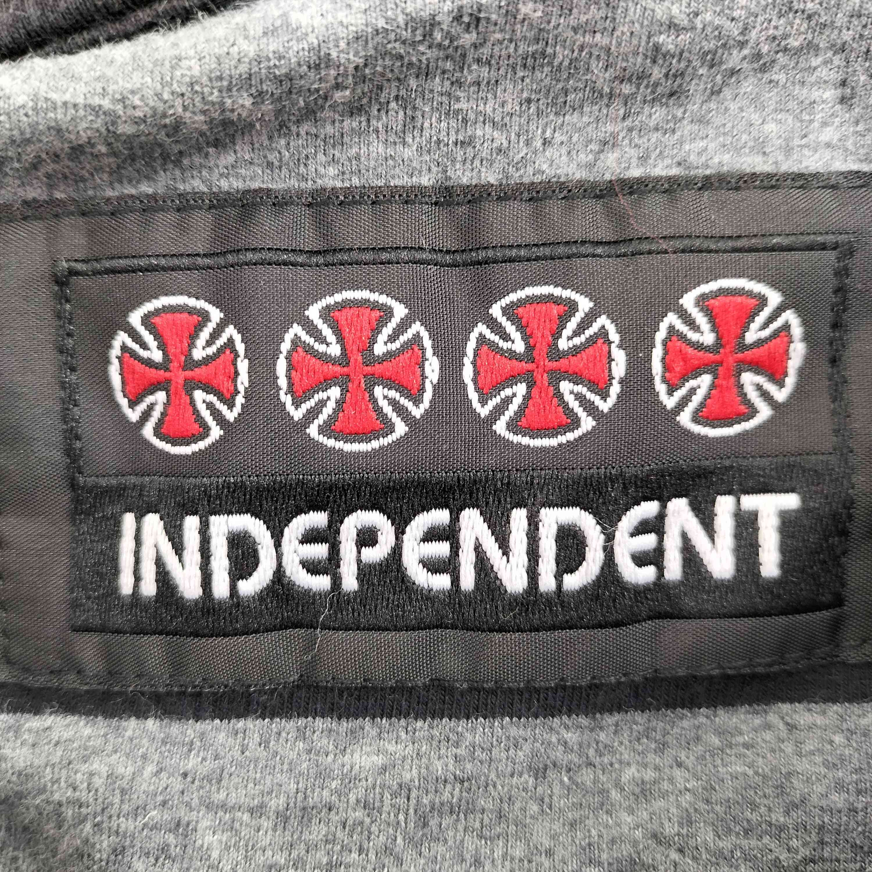 インディペンデント INDEPENDENT ボーダー柄 長袖ポロシャツ メンズ 