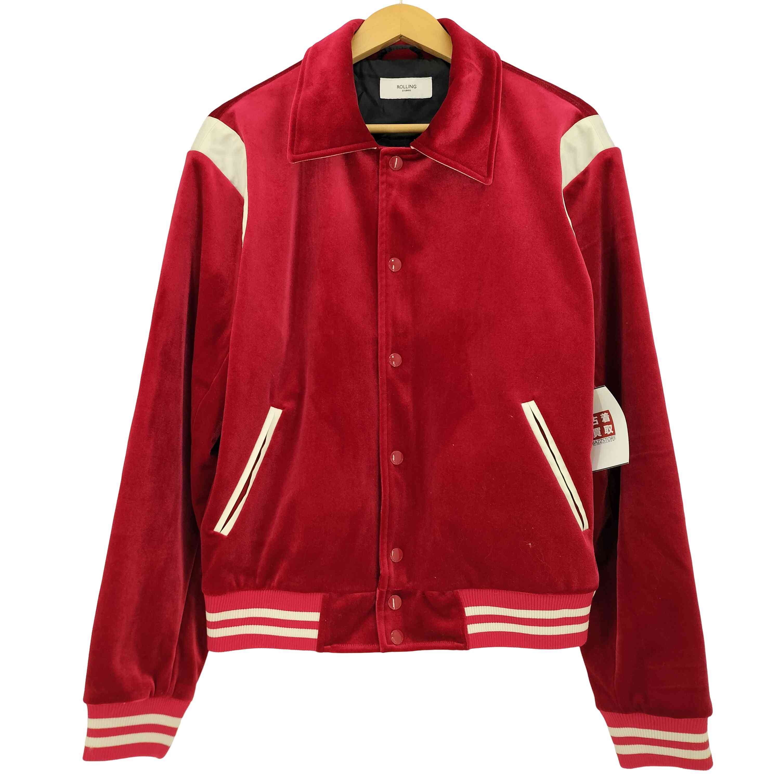 ROLLING STUDIOS VELVET VARSITY JACKET ベロアバーシティジャケット メンズ import：M –  ブランド古着買取販売バズストア