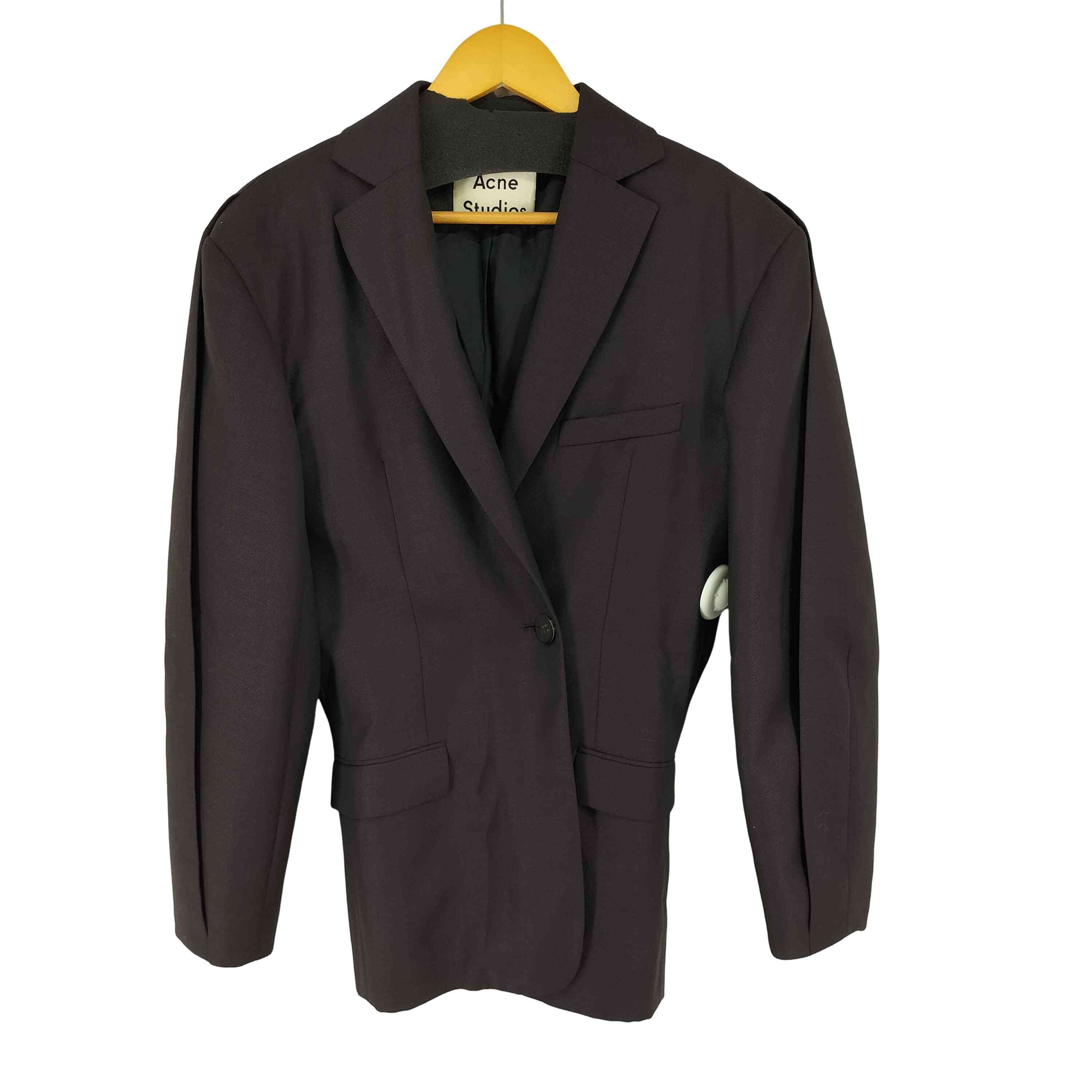 アクネストゥディオズ ACNE STUDIOS Voluminous Suit Jacket Aubergine Purple レディース –  ブランド古着買取販売バズストア