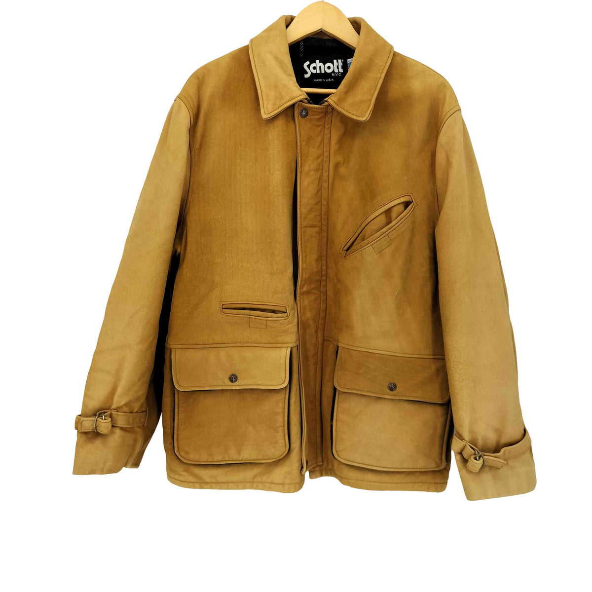 ショット Schott MADE IN USA 80S~90S IDEALジップ ヌバックレザー 
