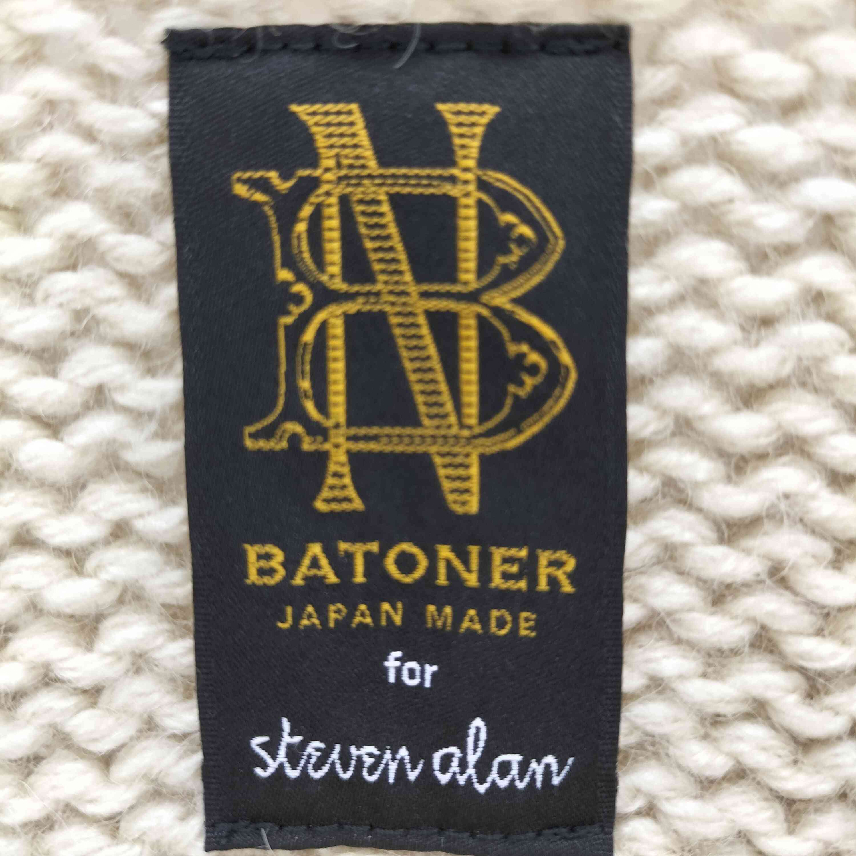 バトナー BATONER シルク混 アルパカウール混防 ニットベスト メンズ 