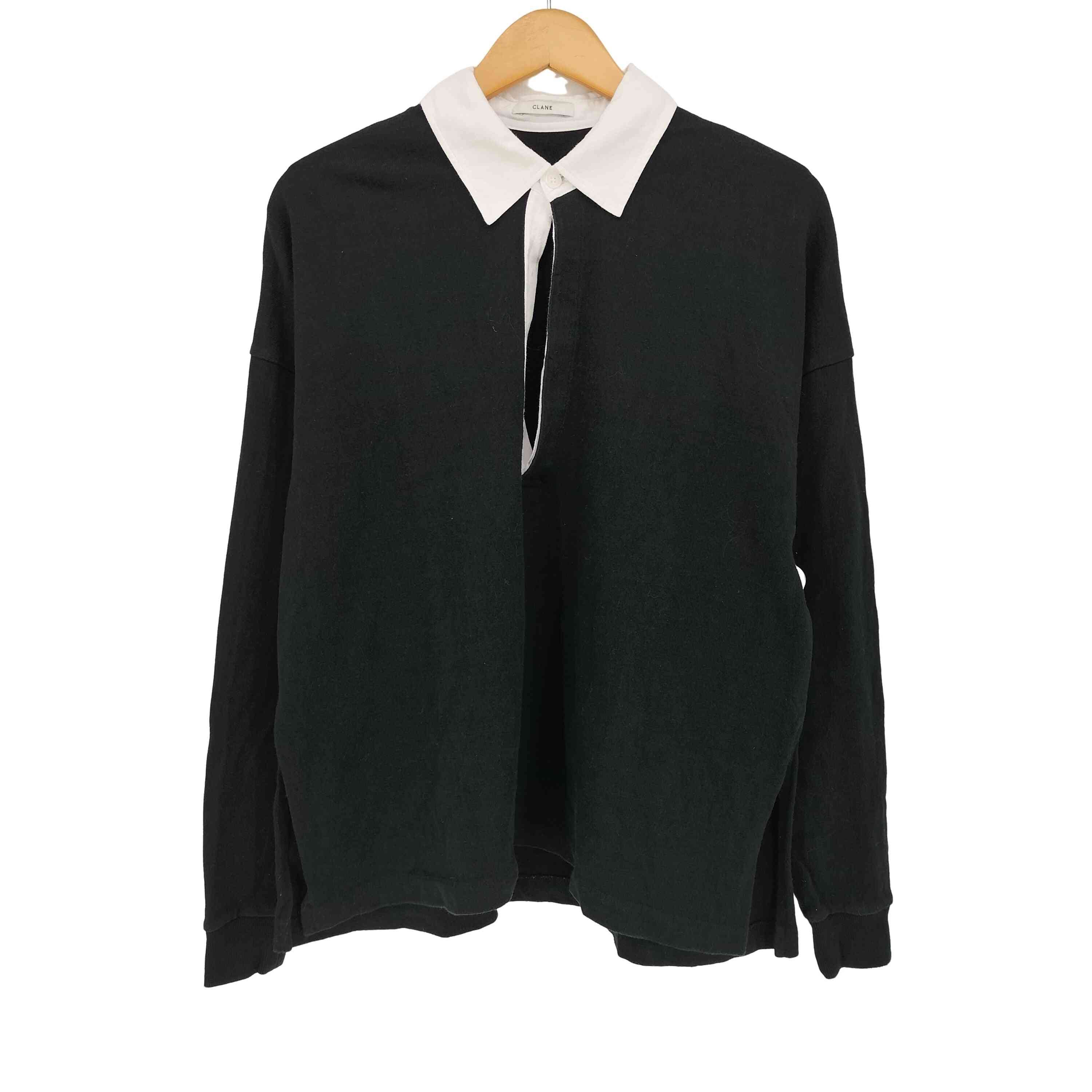 CLANE クラネ DEEP NECK WIDE RUGBY SHIRT クラネ CLANE 23AW DEEP 
