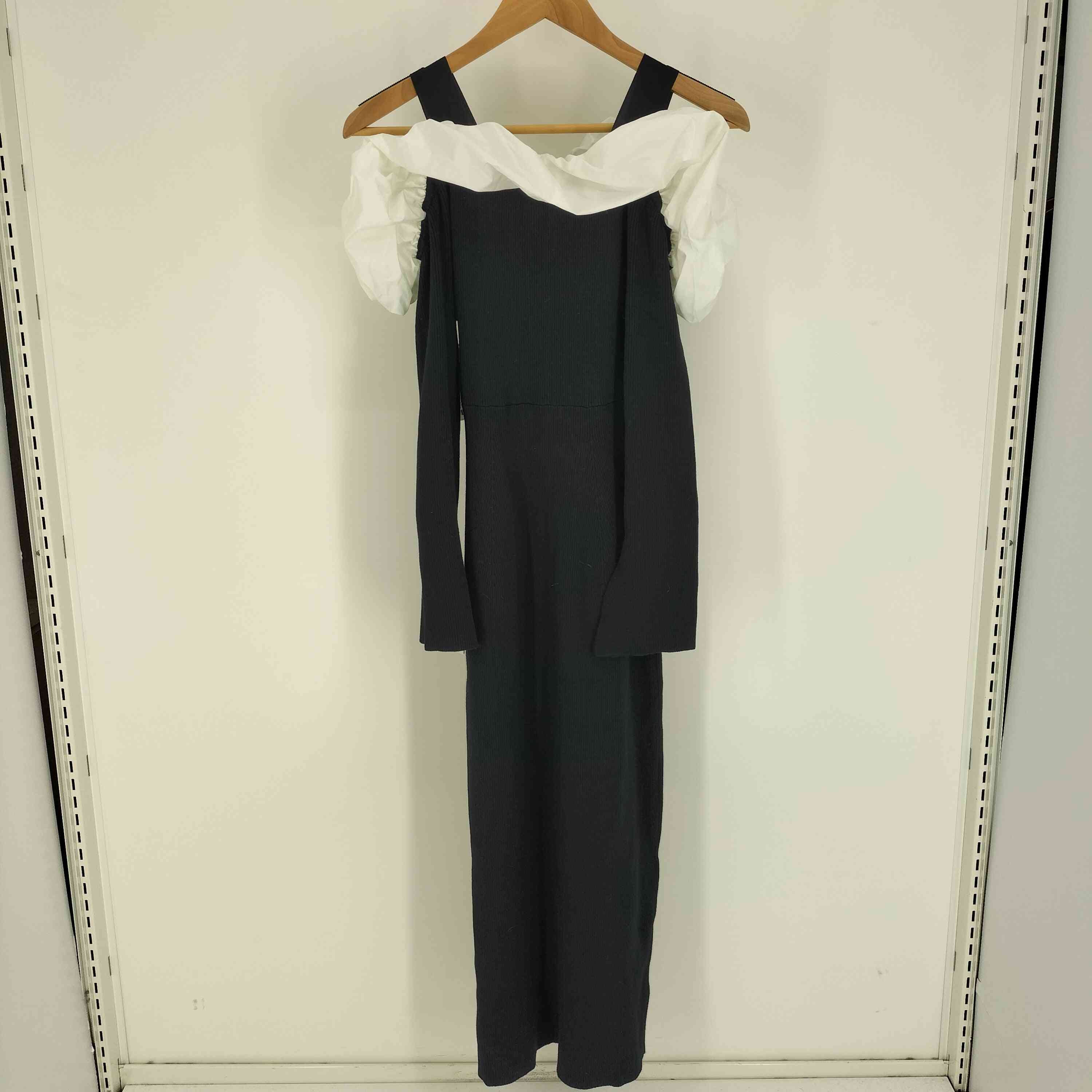 スナイデル snidel 24AW フリルドッキングオフショルニットワンピース