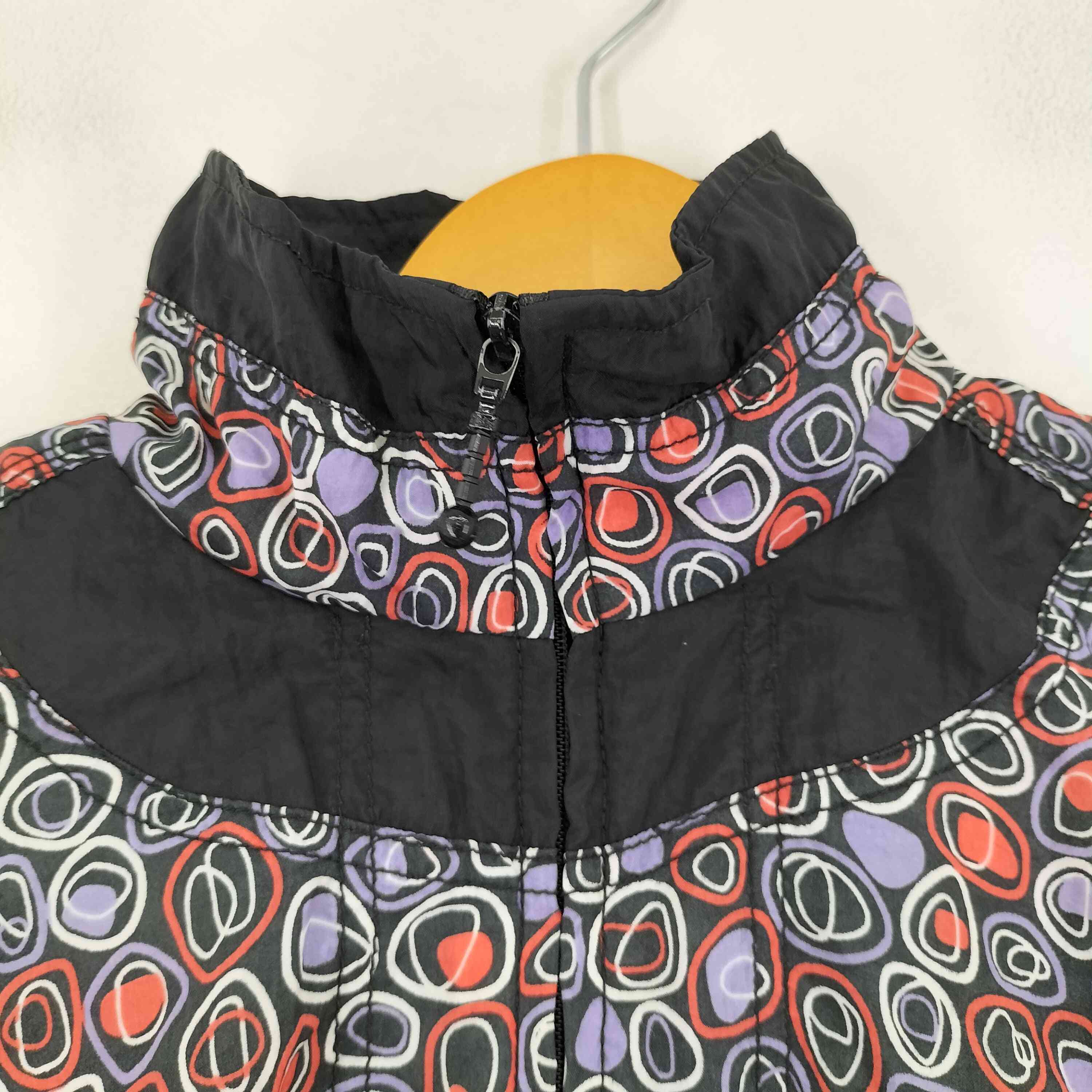 【バンビ】レアデザイン！ ナイキ ブルゾン 刺繍 総柄 派手 ナイキ NIKE 90s 総柄ナイロンジップアップブルゾン メンズ JPN