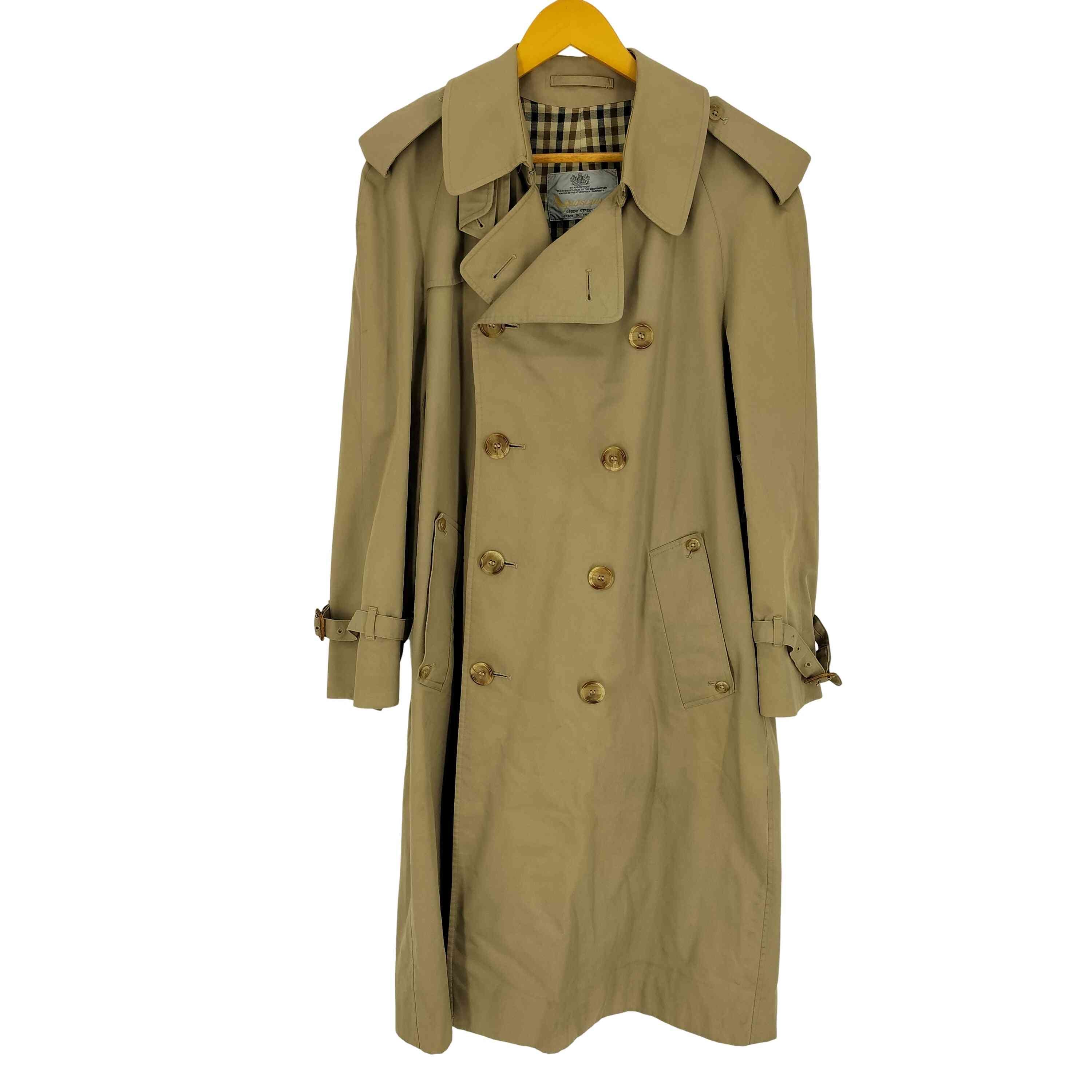 【Aquascutum】70-80s Aqua5 裏地チェック　トレンチコート Aquascutum】70-80s Aqua5 裏地チェックトレンチコート