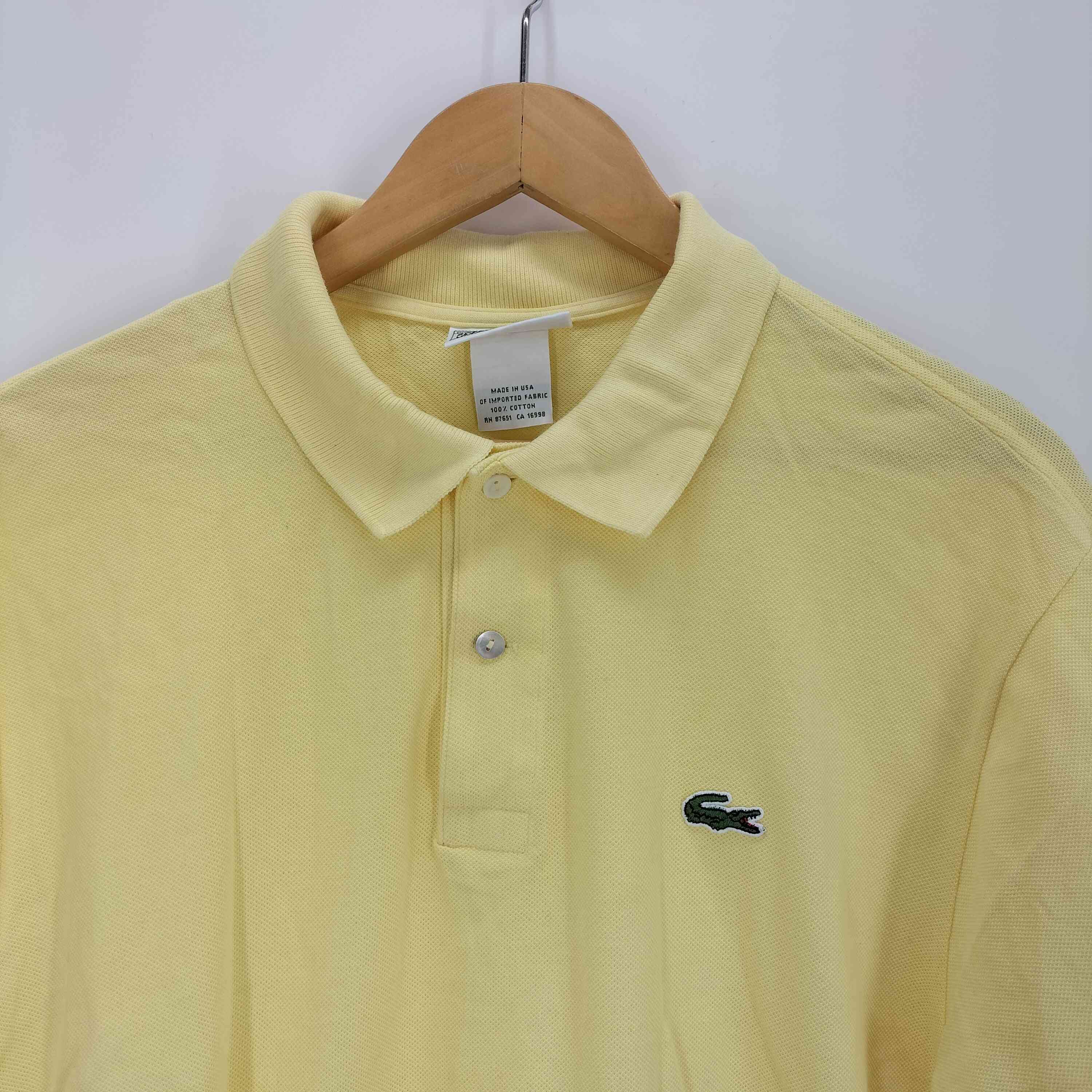 シュミーズラコステ CHEMISE LACOSTE USA製 2枚タグ ポロシャツ メンズ 