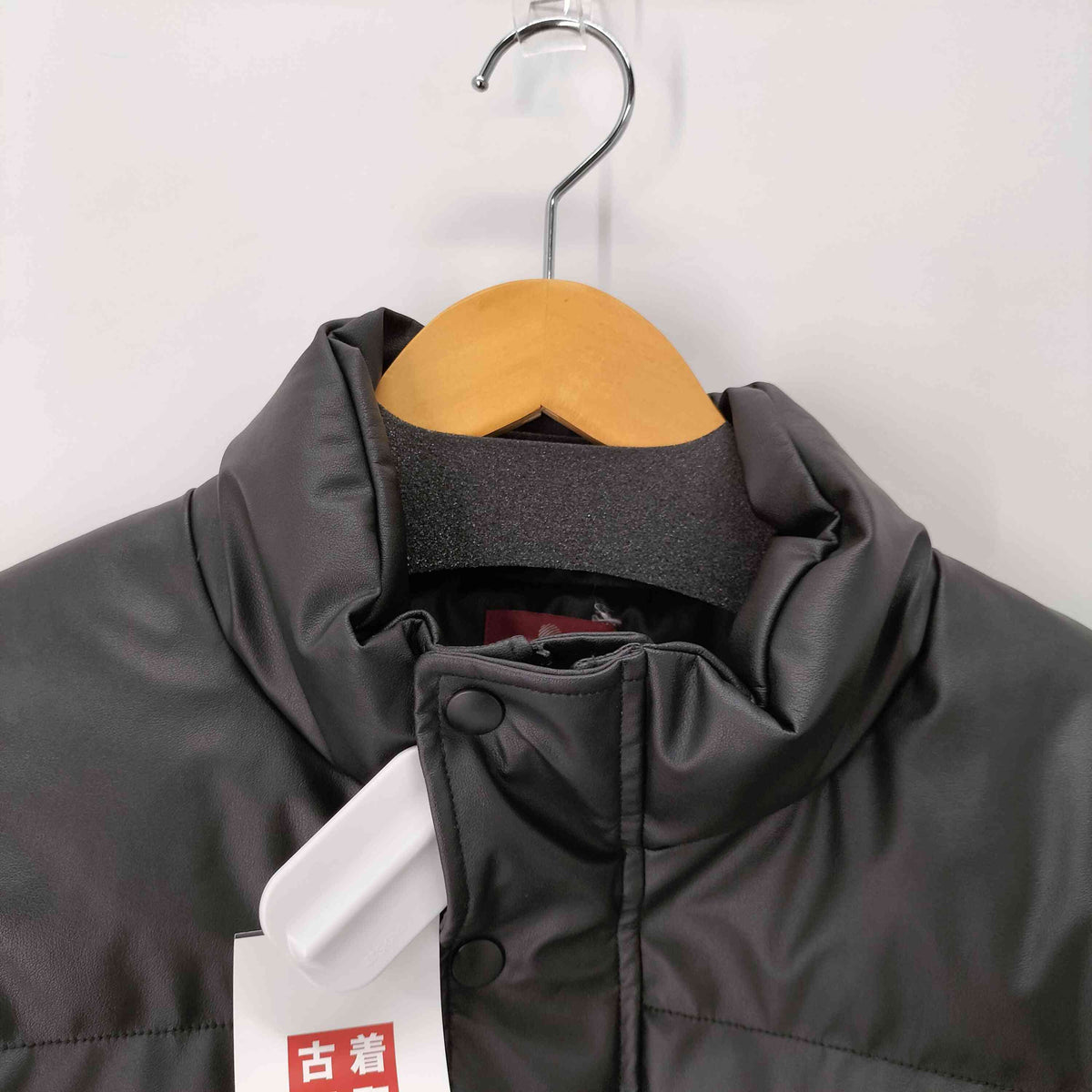 ヘルレイザー HELLRAZOR FAUX LEATHER DOWN JACKET フェイクレザー