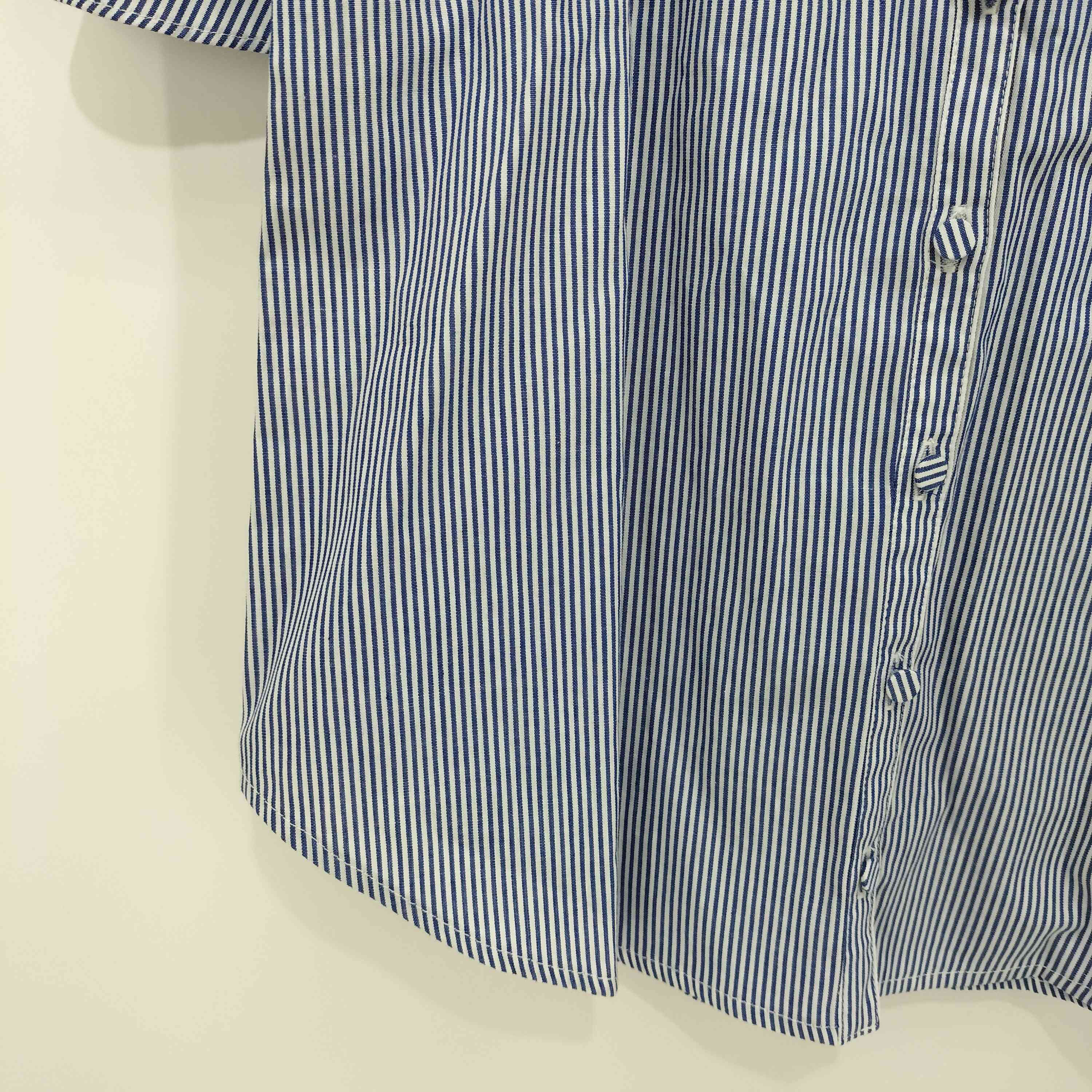 Estella.K コールドショルダーストライプ半袖ブラウス Cold Shoulder Stripe Blouse -GRN st.- – Estella.K