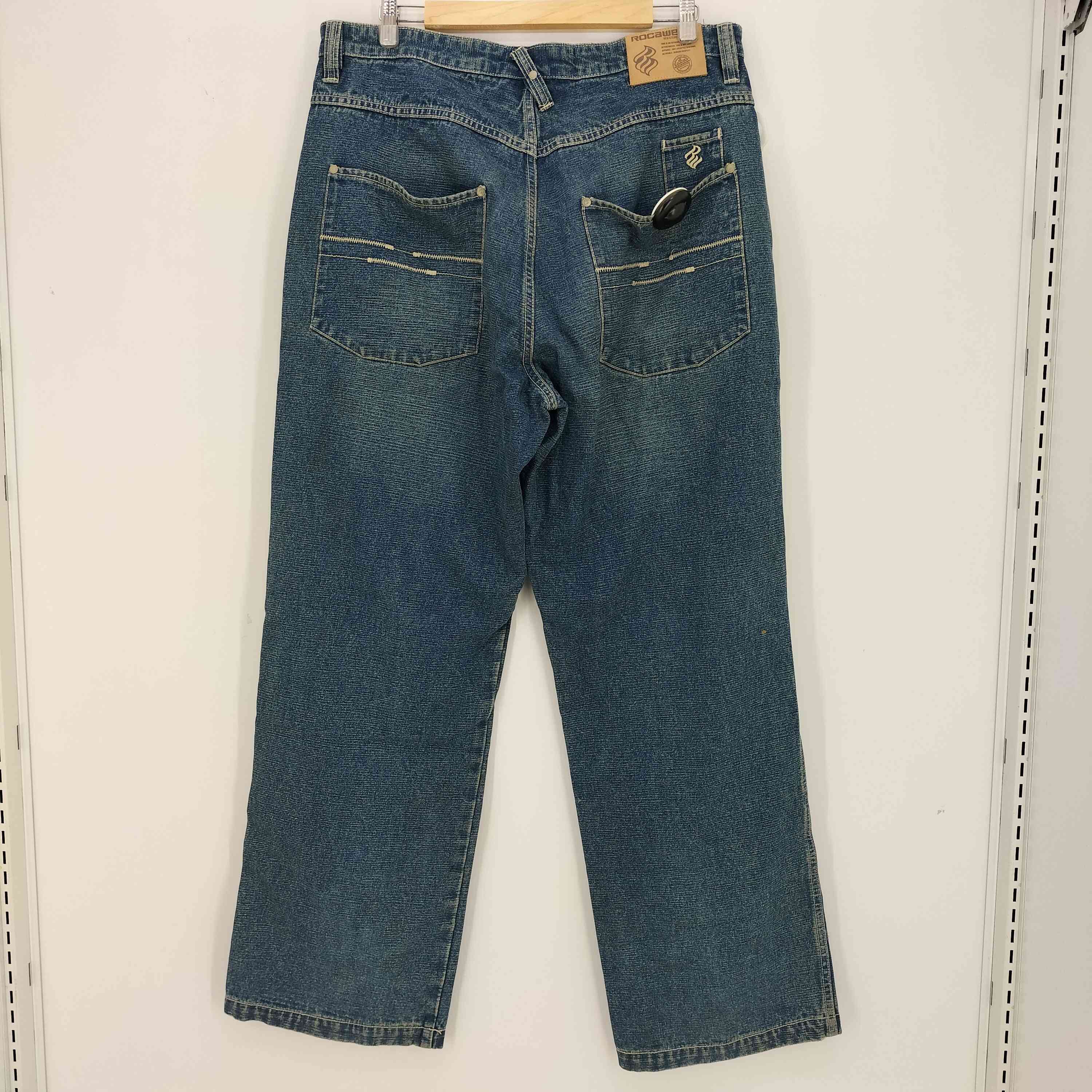 00s archive EMPORIO ARMANI 太ステッチ バギー デニム（Leeの